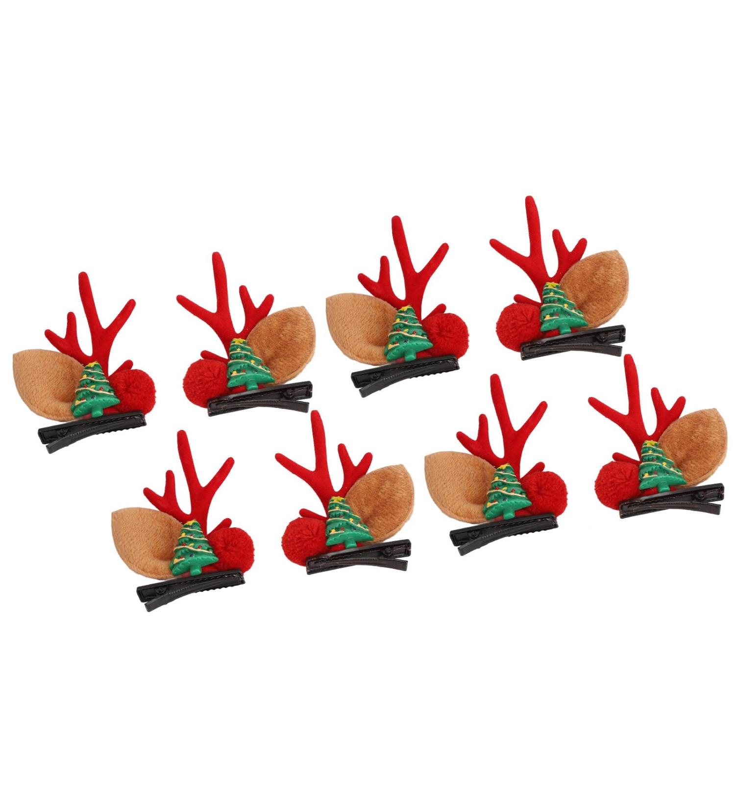 Reindeer Antler Hair Pins Lightweight Christmas Hair Clips 4 Pairs Fashion for Christmas Party - Buy Online on SooperMarket.com