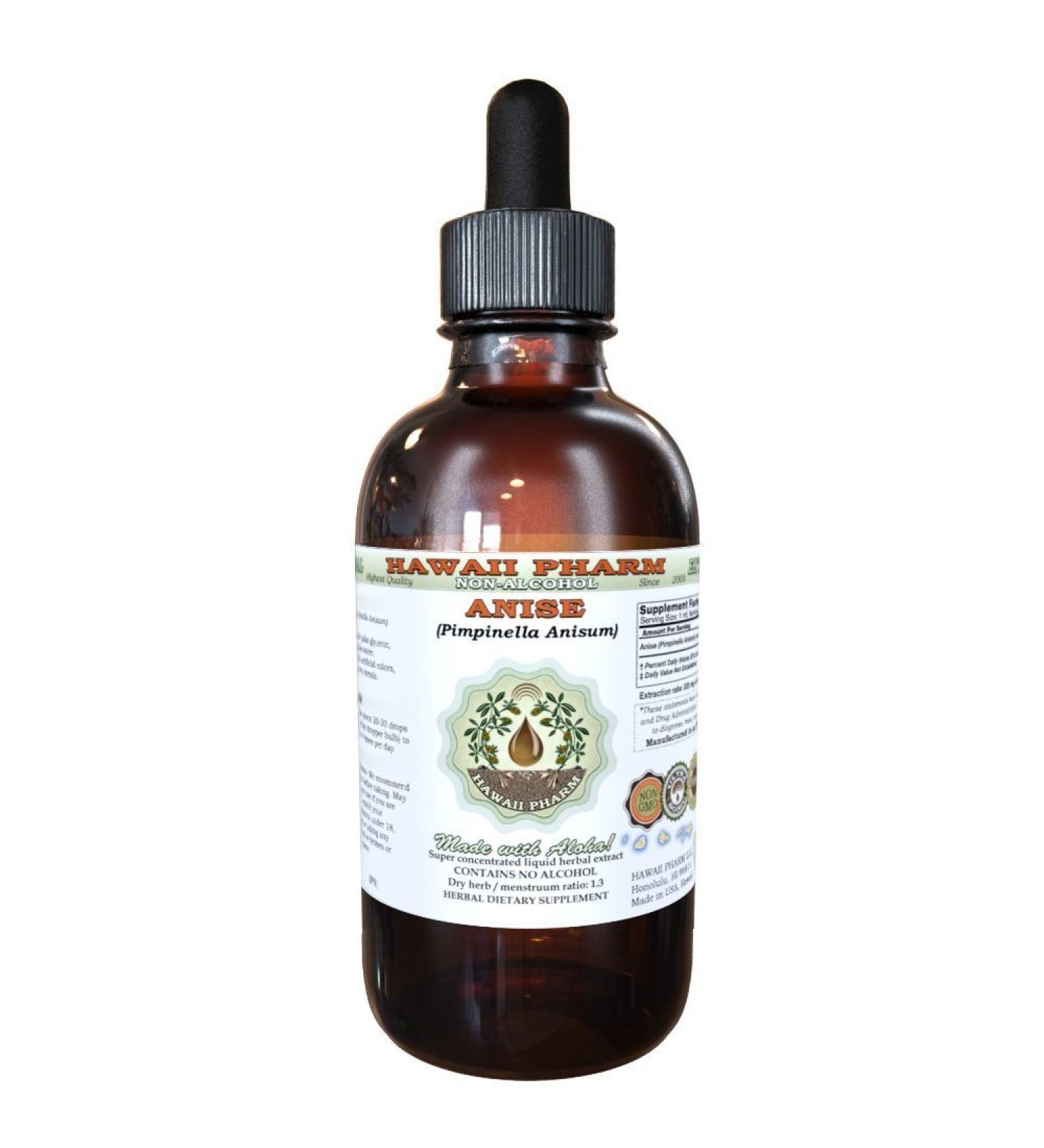 Organic Anise Seed Glycerite Liquid Extract - Alcohol-Free Herbal Supplement 2 oz - Buy Online on SooperMarket.com