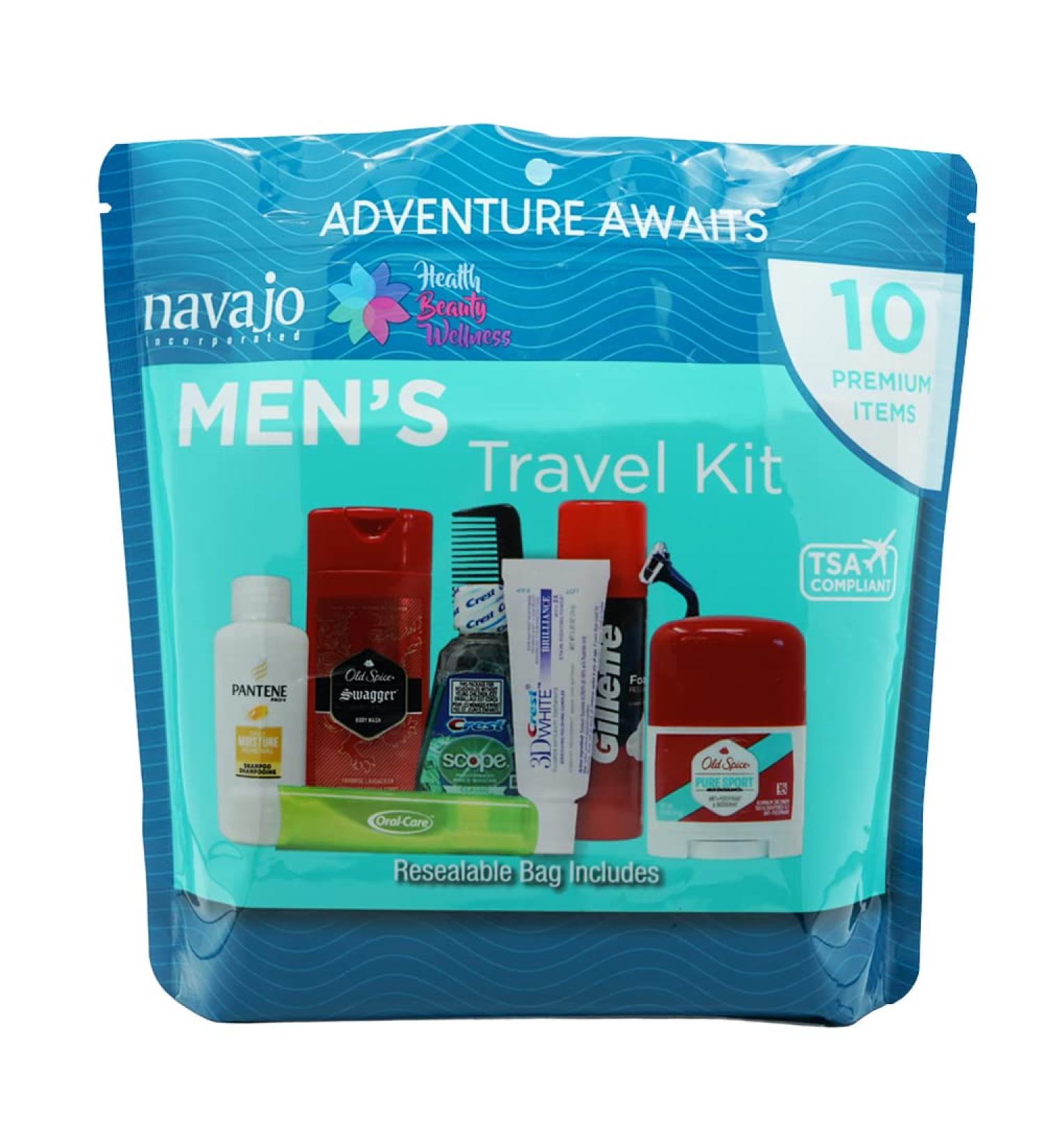 Handy Solutions 10 Piece Men's Travel Kit in Resealable Printed Bag - Buy Online on SooperMarket.com