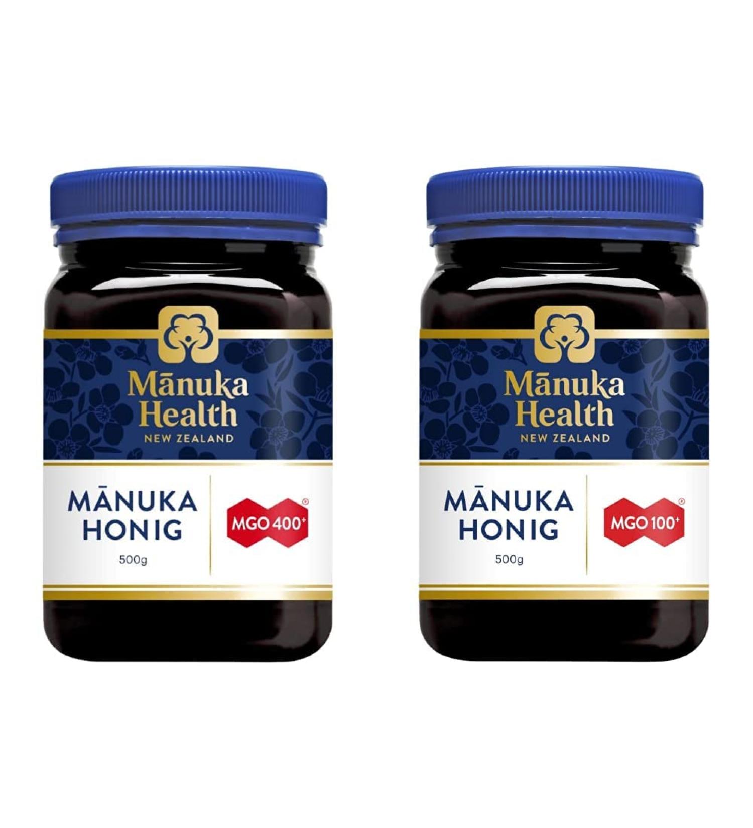 Buy Manuka Health MGO 400+ & MGO 100% Pure Manuka Honey Bundle - 500G | Premium New Zealand Honey with Certified Methylglyoxal - Buy Online on SooperMarket.com