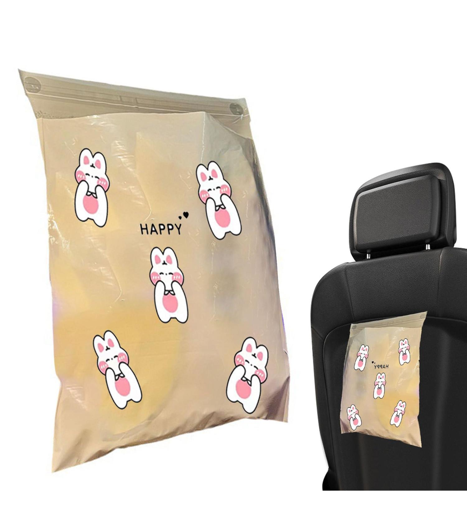 100 Easy Stick-On Car Trash Bag Portable Car Garbage Bags Waterproof Leak Proof Barf Vomit Bags Adhesive Kitchens Trash Bags for Car Travel Home - Buy Online on SooperMarket.com
