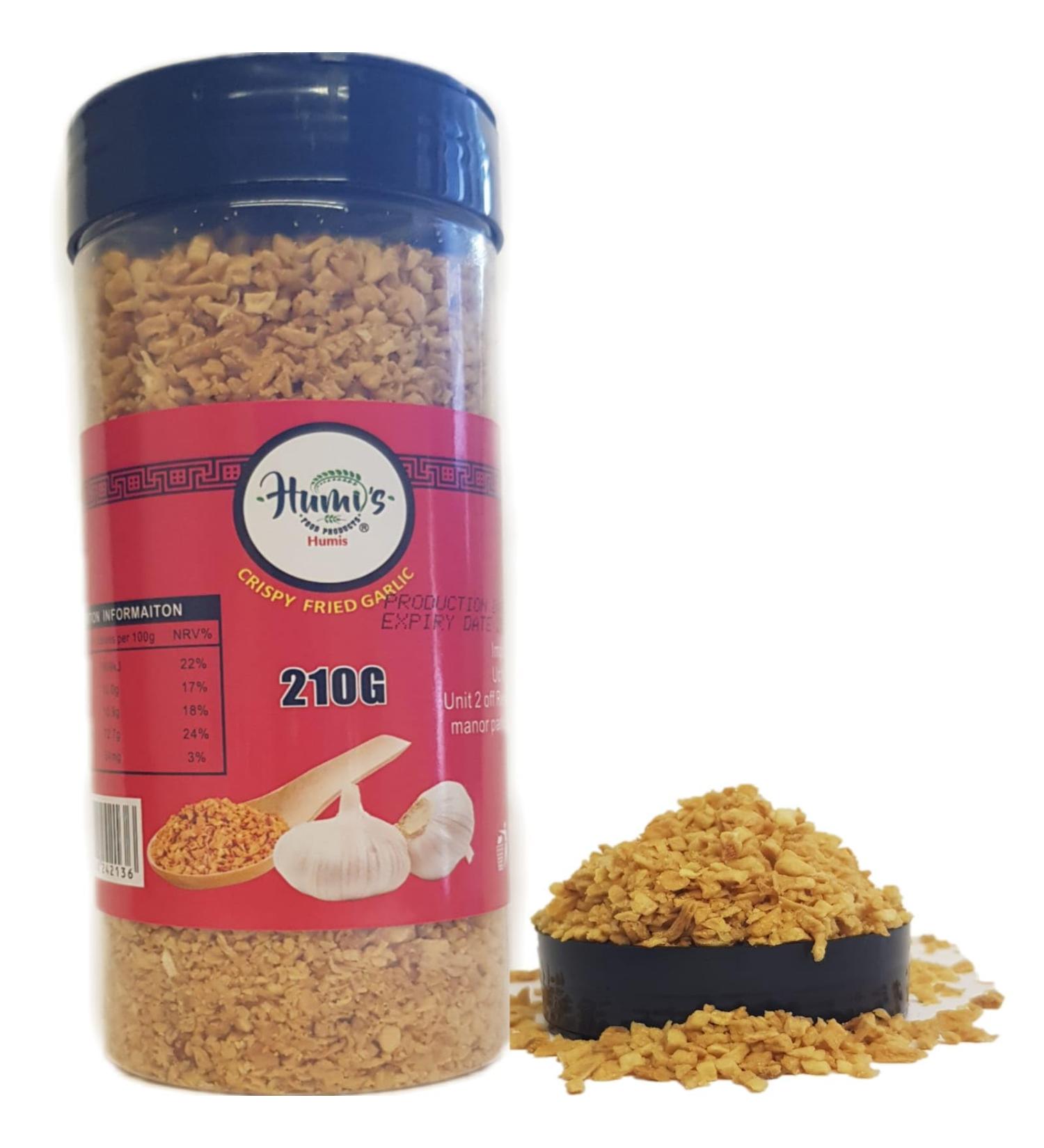 Humis Crispy Fried Garlic Granules - 210g | Premium Quality Garlic Flakes - Buy Online on SooperMarket.com