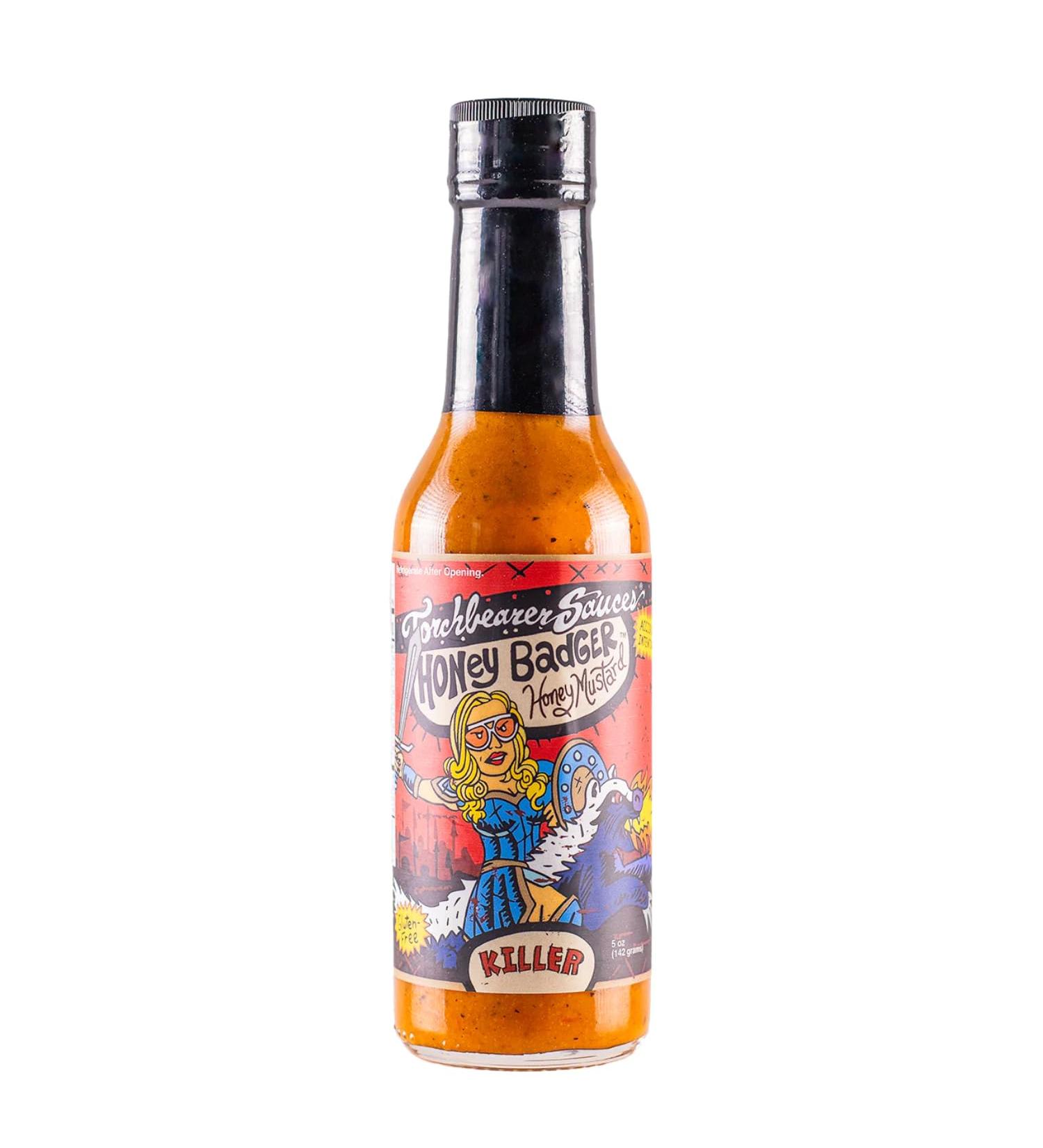 Torchbearer Sauces Honey Badger Honey Mustard Hot Sauce 5 oz. - Buy Online on SooperMarket.com