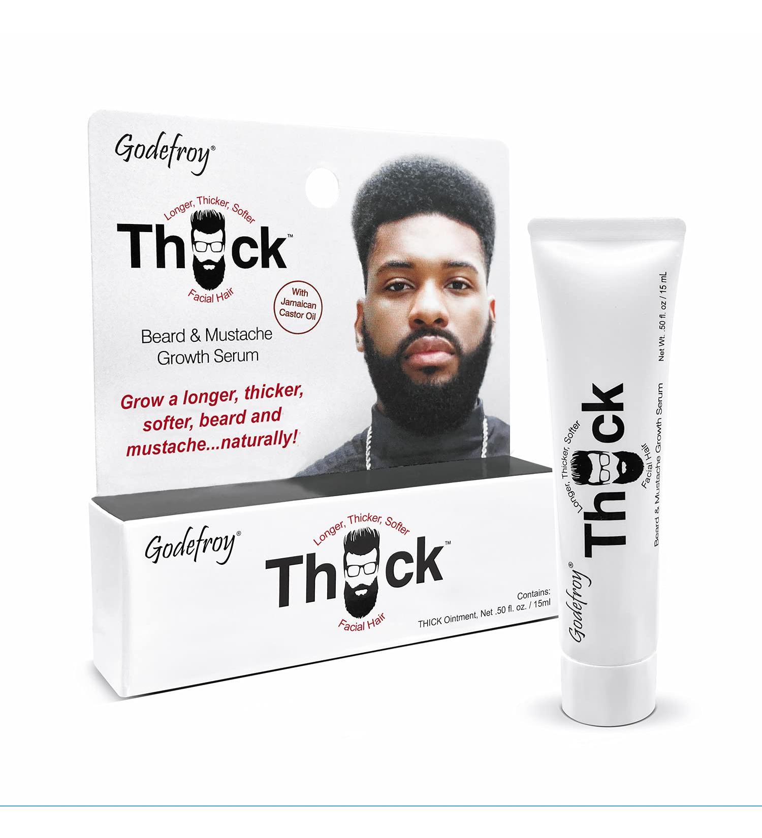 Godefroy Thick Beard and Mustache Growth Serum for Ethnic Hair Types 15ml - Promotes Thicker Hair Growth for Ethnic Hair - Buy Online on SooperMarket.com