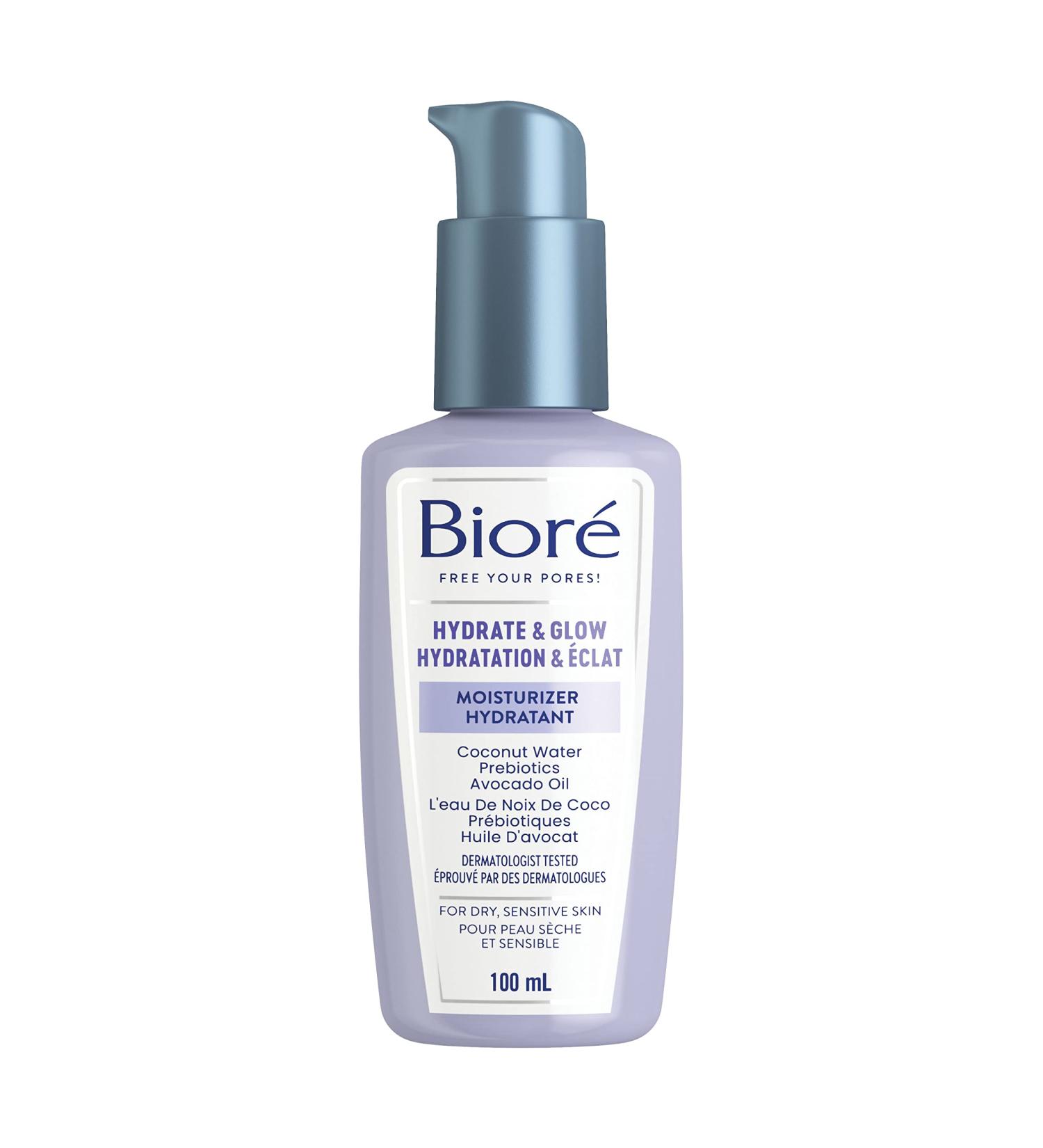 Bior Hydrate & Glow Moisturizer Face Cream for Dry Sensitive Skin infused with Prebiotics Avocado Oil and Coconut Water |Dermatologist Tested Cruelty Free and Fragrance Free (100mL) - Buy Online on SooperMarket.com