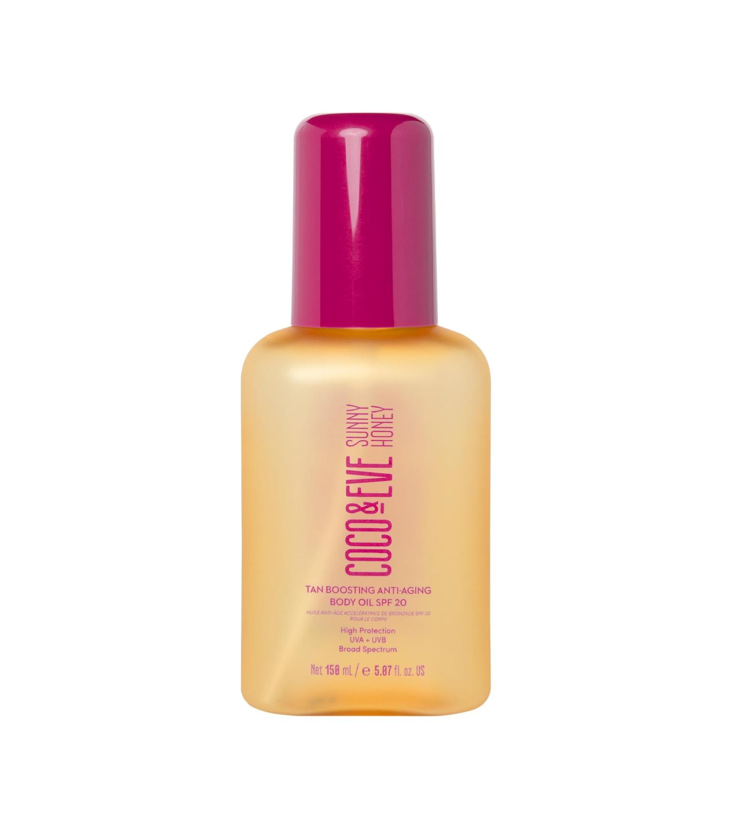 Coco & Eve Tan Boosting Anti-Aging Body Oil SPF20 - Tanning Accelerator with UVA UVB Protection | Moisturizing Bronzing Spray with Natural Ingredients (5.07 Fl Oz - Buy Online on SooperMarket.com