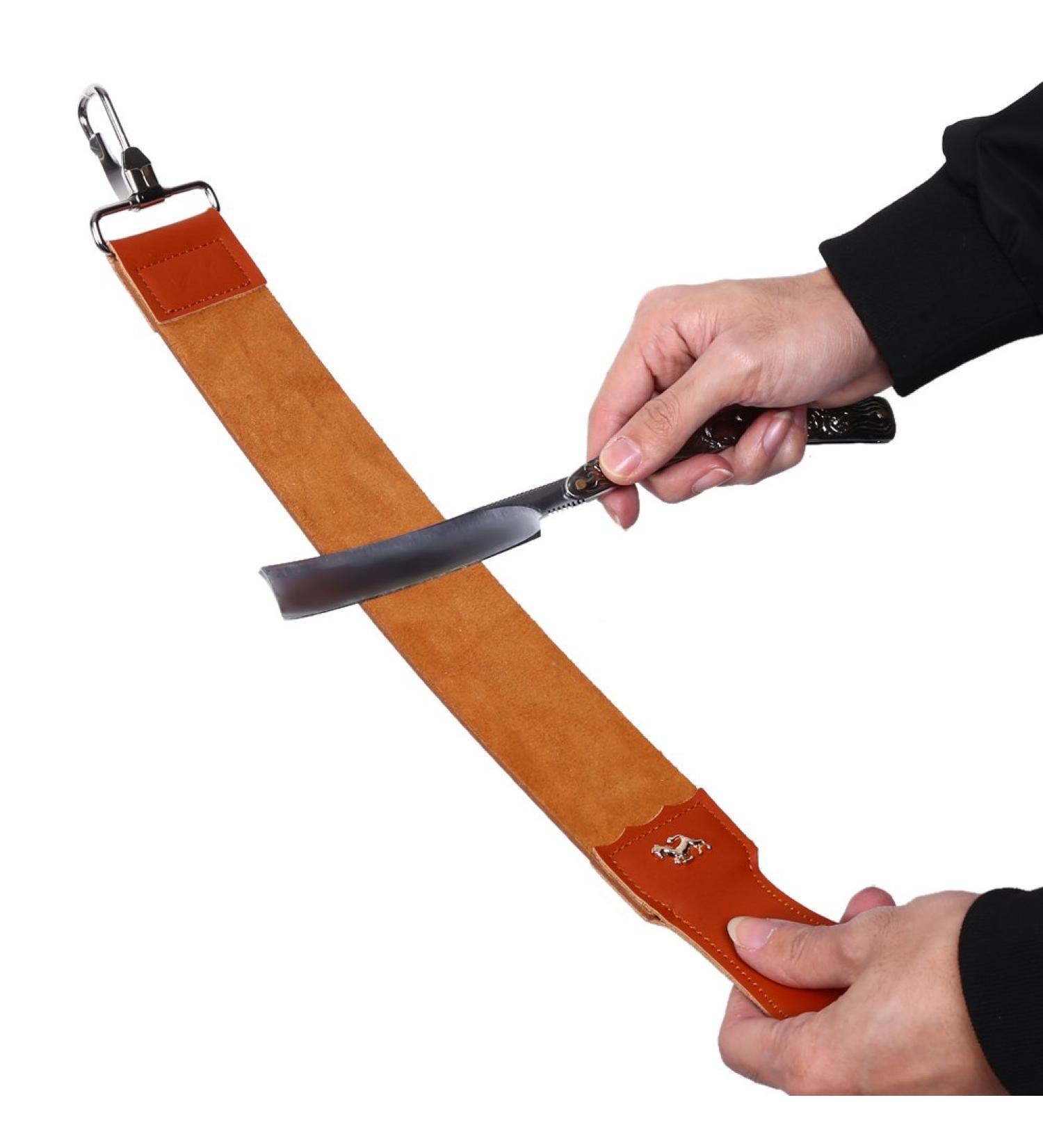 Genuine Leather Strop for Razors & Folding Knives | Premium Sharpening Belts - Buy Online on SooperMarket.com
