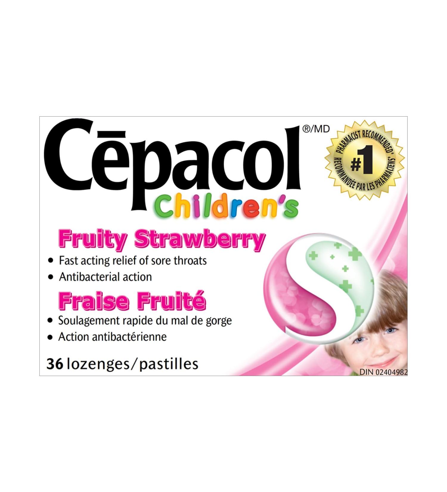 Cepacol Children's Fruity Strawberry Sore Throat lozenges 36 count - Buy Online on SooperMarket.com