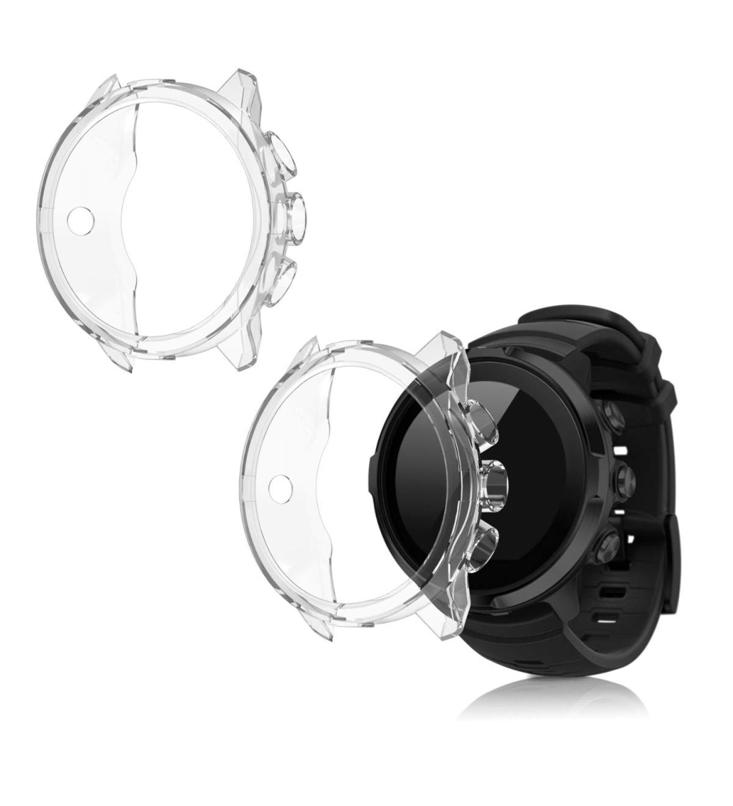 kwmobile 2-Pack Suunto 9/9 Baro/Spartan Sport Wrist HR Fitness Tracker Frame - TPU Silicone Cover - Transparent (Set of 2) - Buy Online on SooperMarket.com