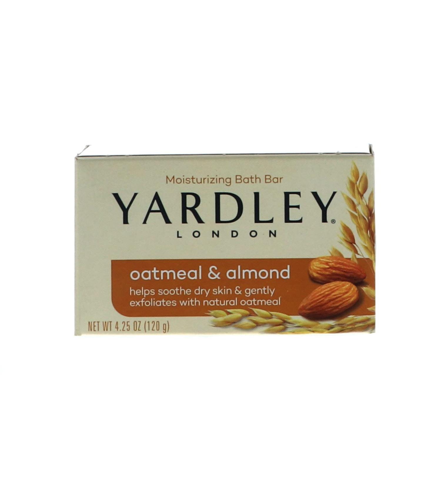 Yardley Oatmeal Almond Bath Bar 4oz - Pack of 6 | Moisturizing Soap Bars - Buy Online on SooperMarket.com