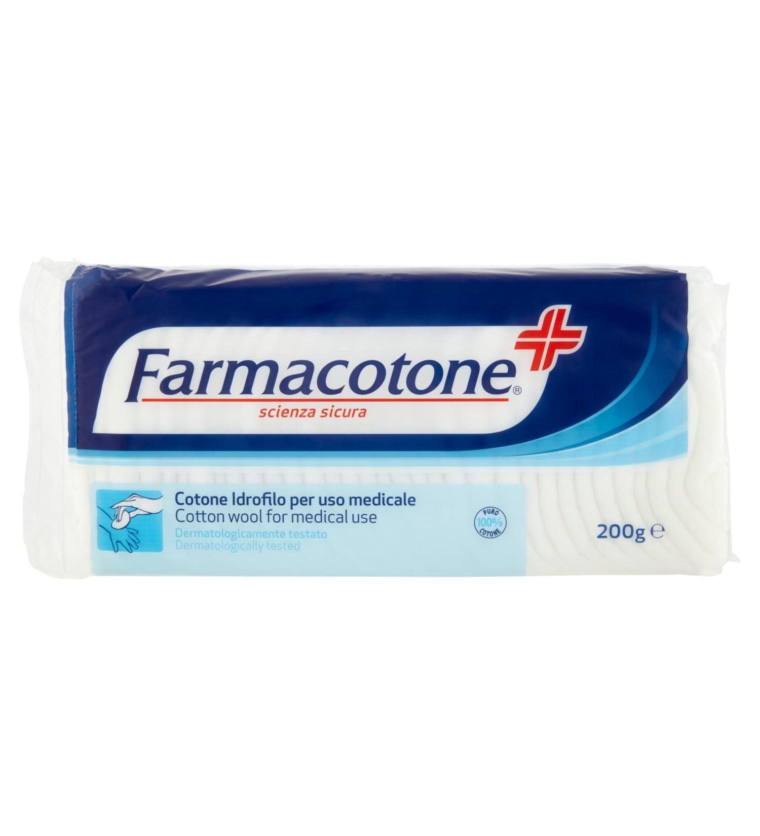 Farmacotone Absorbent Cotton for Medical Use - 200g Pack | International Shipping Available - Buy Online on SooperMarket.com