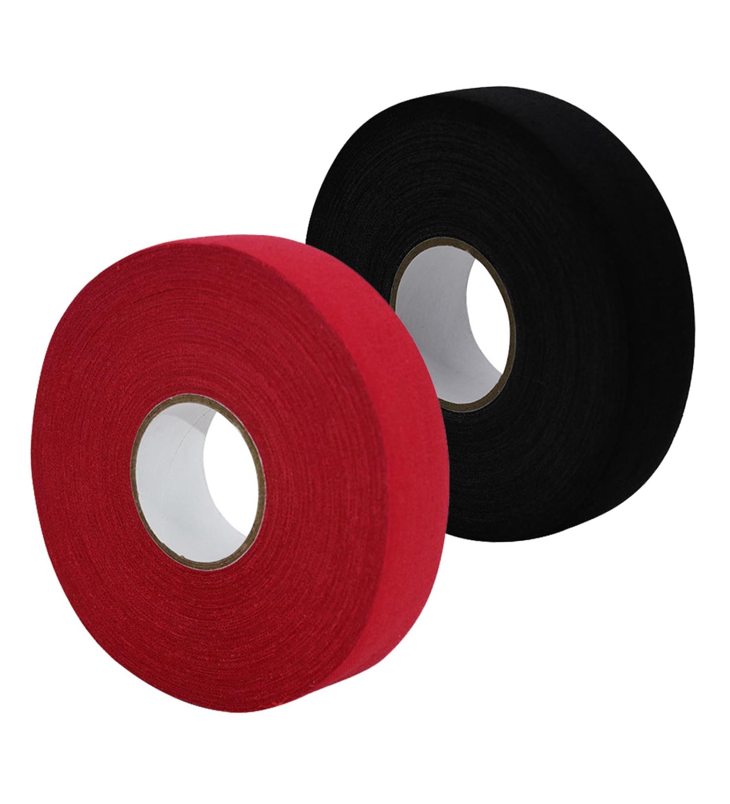JORTMRD Ice Hockey Tape - Anti-Slip Handle Band for Hockey Sticks & Bats (2.5cm x 25m) - Black & Red - International Shipping Available - Buy Online on SooperMarket.com