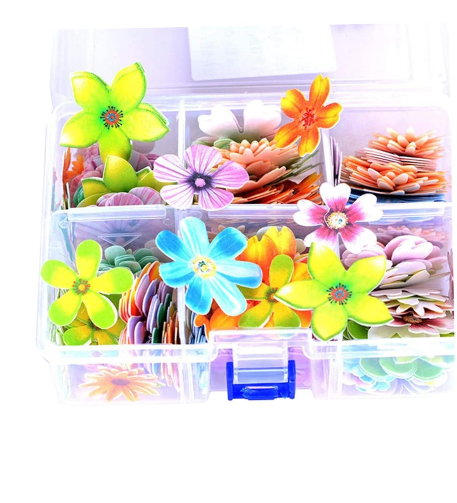 100PCS Glutinous Edible Rice Paper Flower Shape Cake Baking Decoration Edible Flower for Cake Toppers Birthday Wedding Party Cupcake Food Decorations Rice Paper Cupcake Topper Decoration - Buy Online on SooperMarket.com
