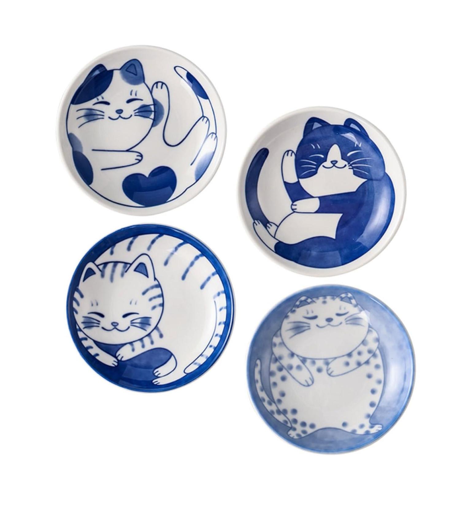 Alipis 4pcs Soy Sauce Dish Sushi Sauce Dishes Dessert Plates Snack Dish Ceramic Dipping Bowls Ceramic Cat Bowls Appetizer Dishes Side Dish Cake Plates Ceramics Dipping Sauce Household - Buy Online on SooperMarket.com