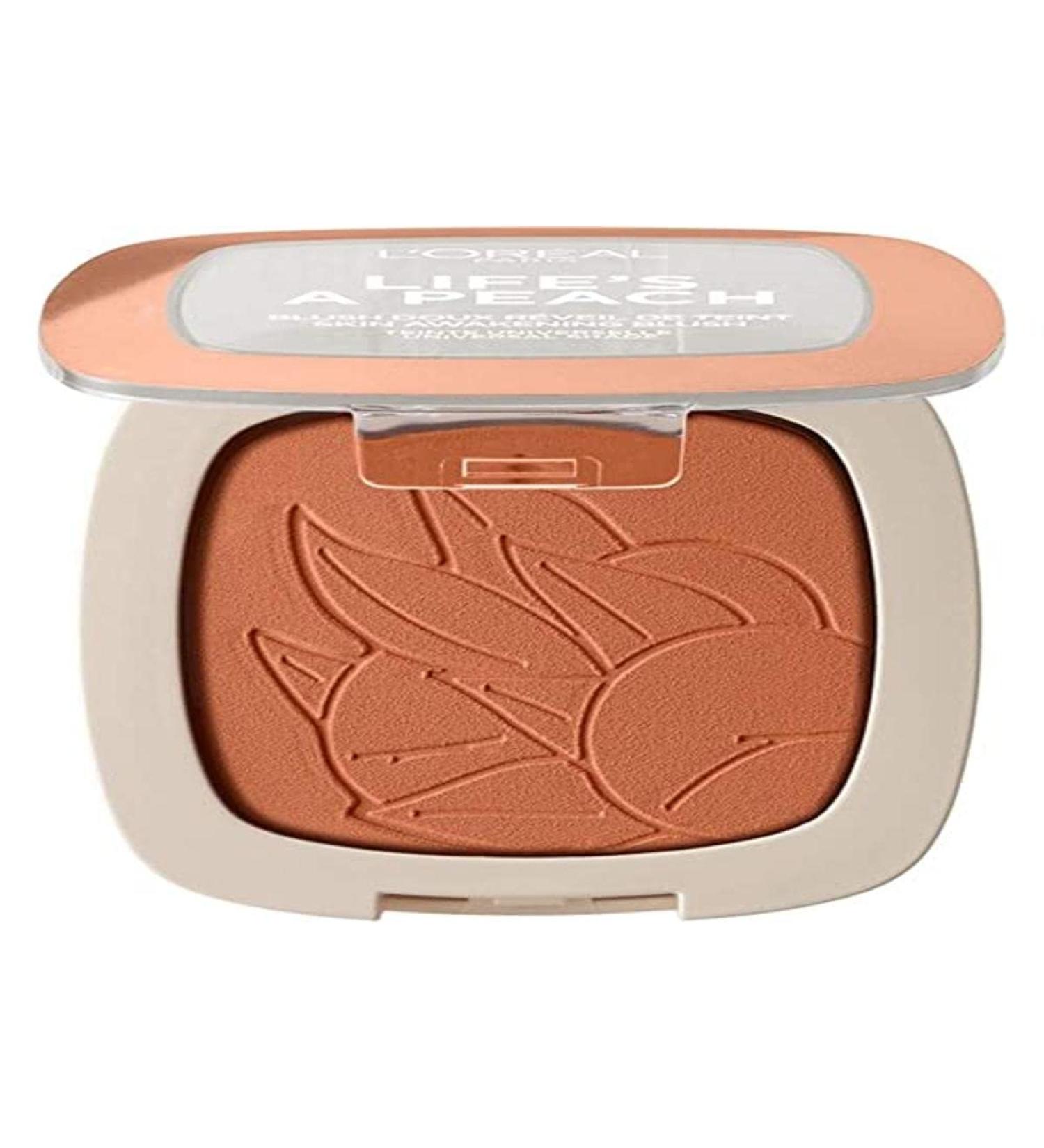 L'Oreal Paris Life's a Peach Blusher Compact - Peachy Beige Shade with Mirror & Brush - Scented, Buildable Formula - Buy Online on SooperMarket.com