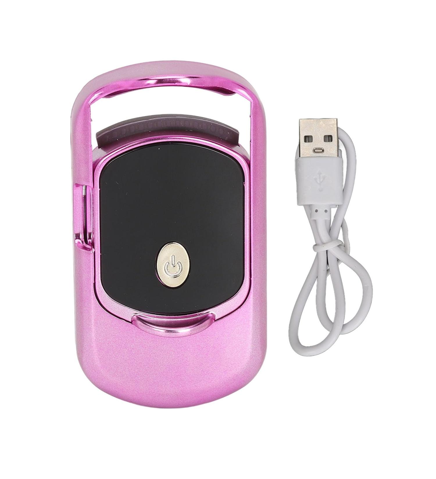 Heated Eyelash Curler Electric Lash Curler Rechargeable Curler for Quick Curling Long Lasting Women Gift with T Type Silicone Design (Rose Red) - Buy Online on SooperMarket.com
