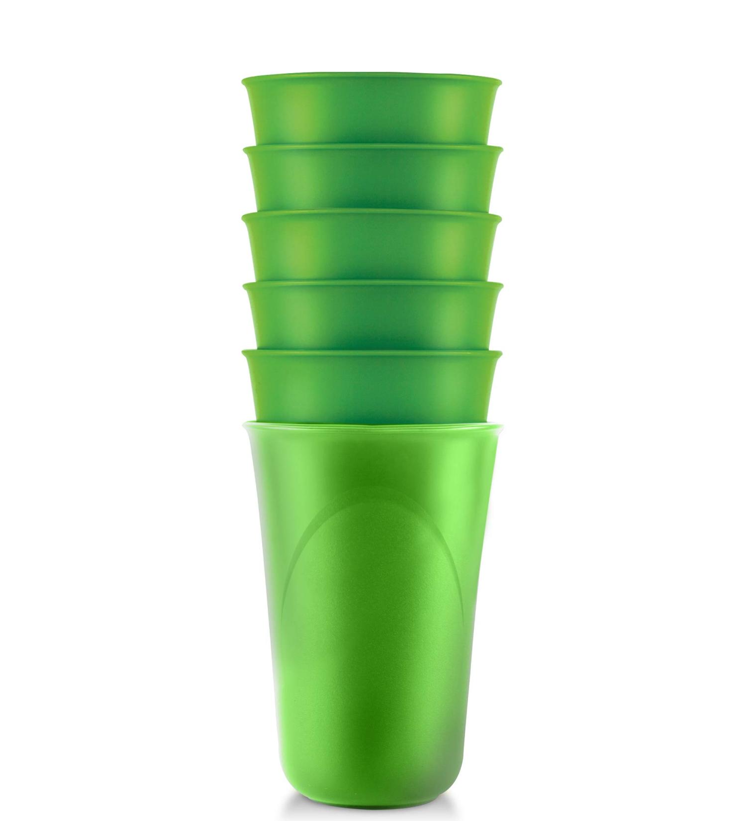 Preserve Everyday BPA-Free 16oz Cups Set of 6 - Made from Recycled Plastic (Apple Green) - Buy Online on SooperMarket.com