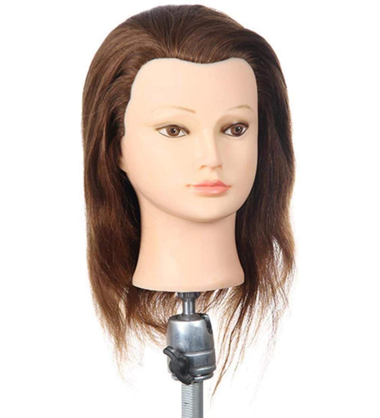 Adjustable Female Tailor Puppet Head for Hair Coloring & Styling - Perfect for Makeup Training & Practice - Buy Online on SooperMarket.com
