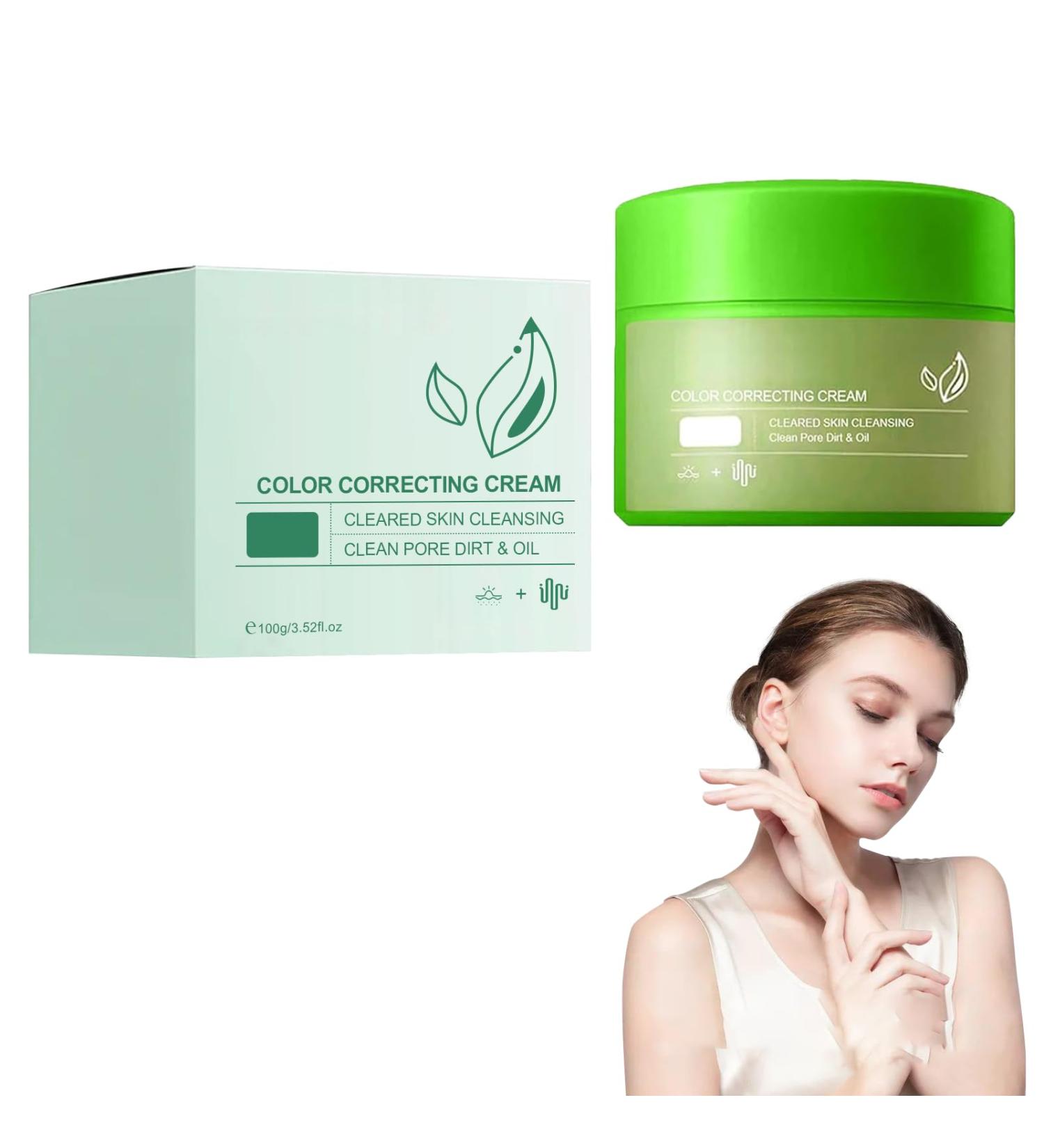 FunnAura Colour Correcting Cream Hydrating Green Cream for Redness 100g - Buy Online on SooperMarket.com