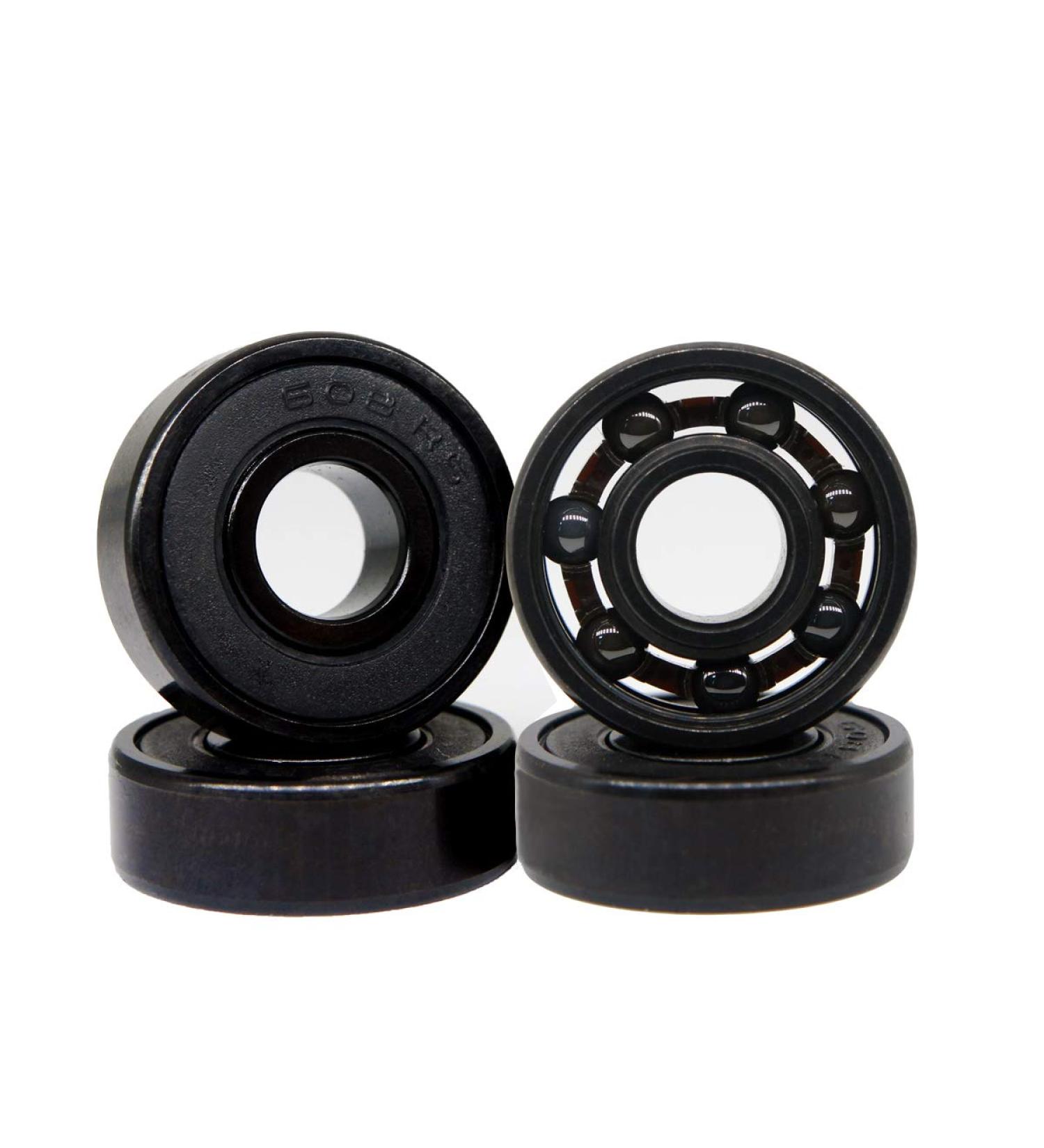 Z-FIRST High Speed 608RS Hybrid Black Ceramic Bearings for Longboard, Inline Skates, Skateboard, Scooters - Pack of 4 (Black) - Buy Online on SooperMarket.com