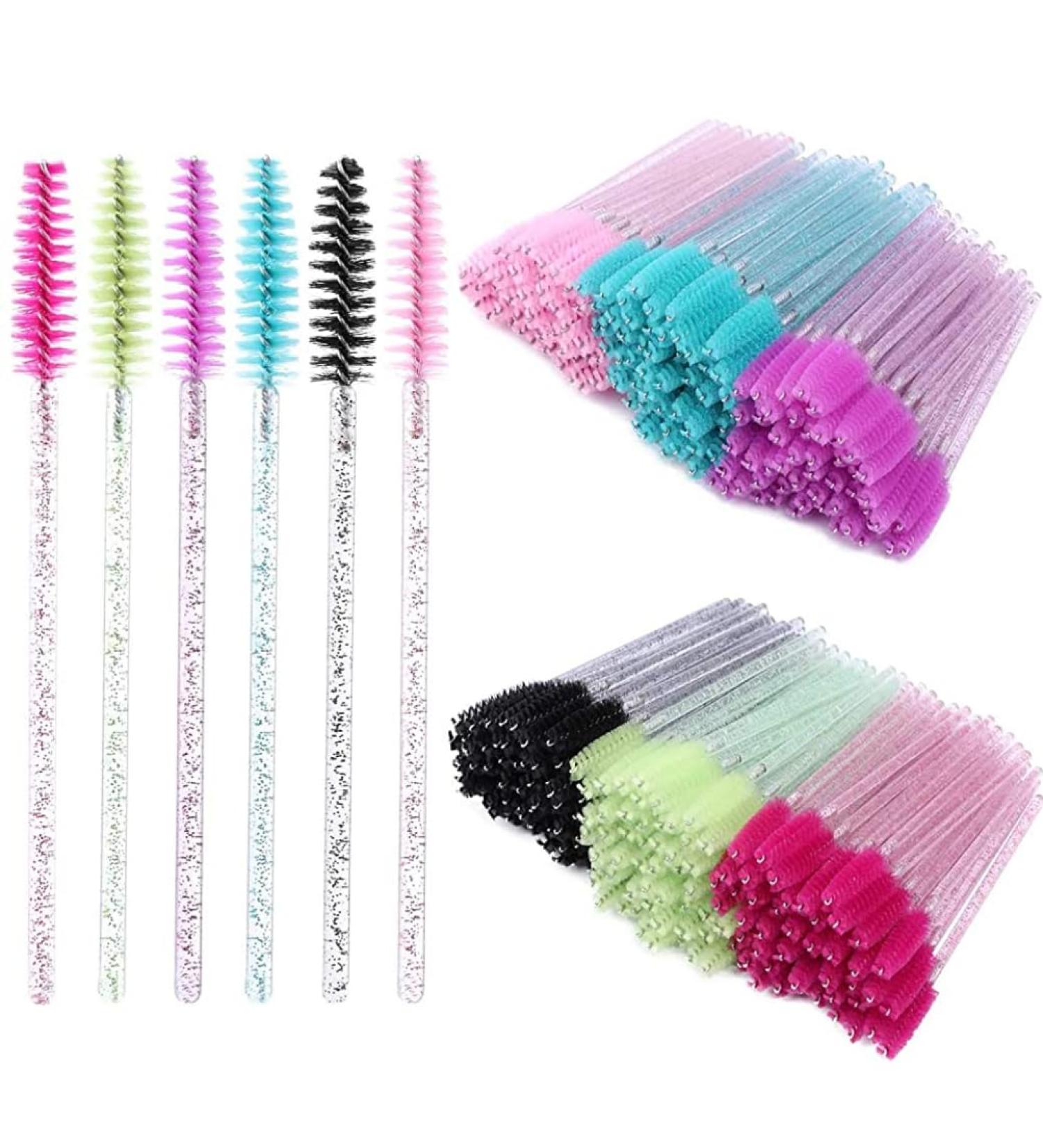 300 Pcs Eyelash Wands Disposable - Thick Spoolie Mascara Brush for Lashes & Eyebrow Makeup - Buy Online on SooperMarket.com