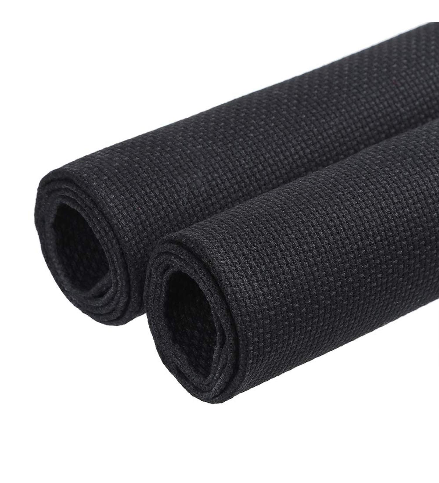 Caydo 14 Count Classic Reserve Aida Cloth Cross Stitch Fabric - 2 Pieces, 25x18 Inch Big Size, Black - Buy Online on SooperMarket.com