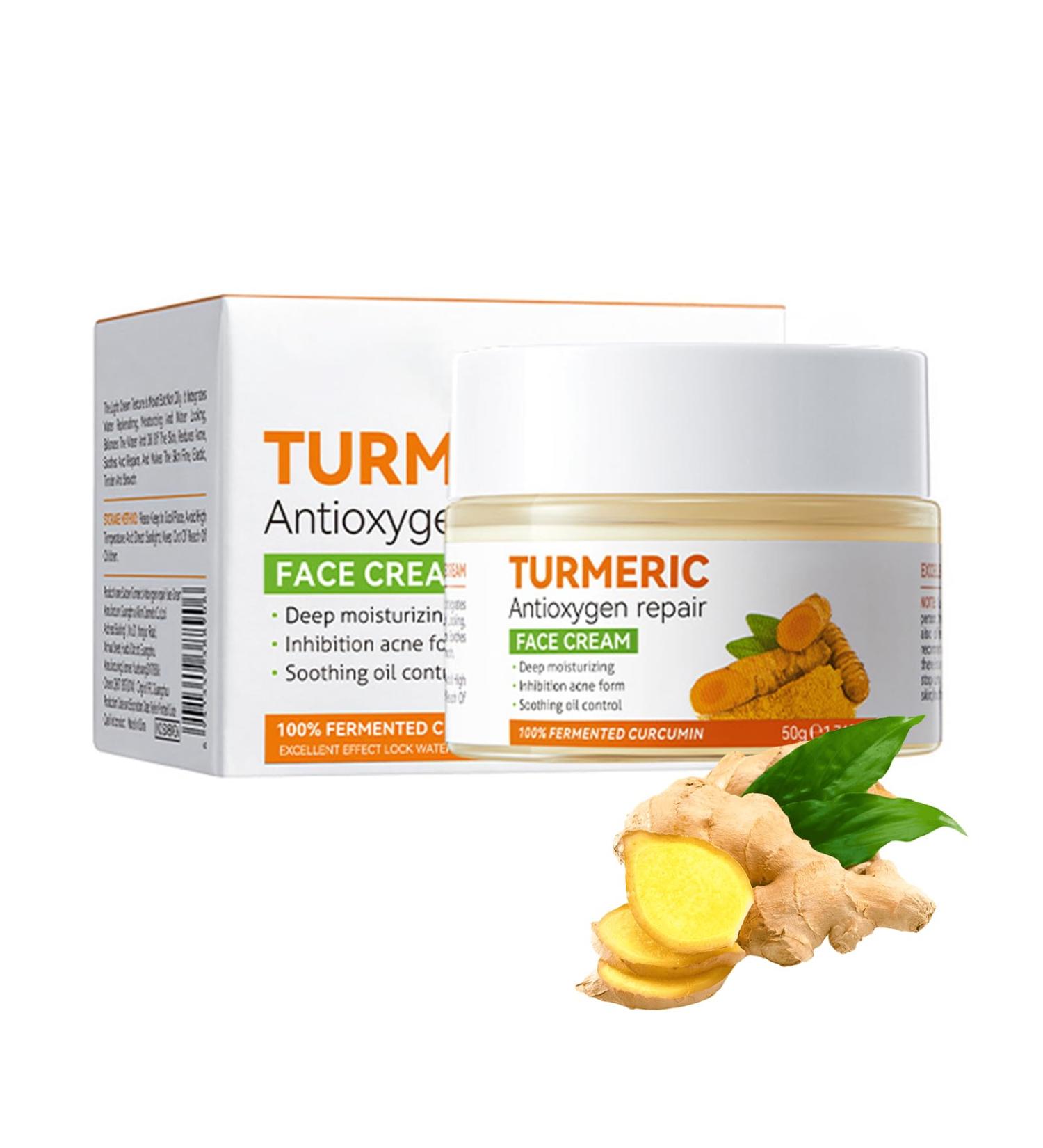 Turmeric Face Cream Face Moisturiser Turmeric Anti Aging Cream for Face Moisturiser Face Women with Vitamin C for Firming Reduces Fine Lines&Wrinkles - Buy Online on SooperMarket.com