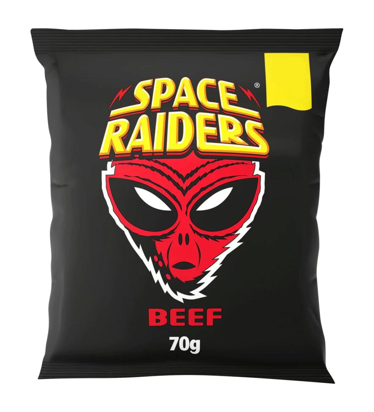 Space Raiders Beef Crisps 70g-Food Beef 1 count (Pack of 1)