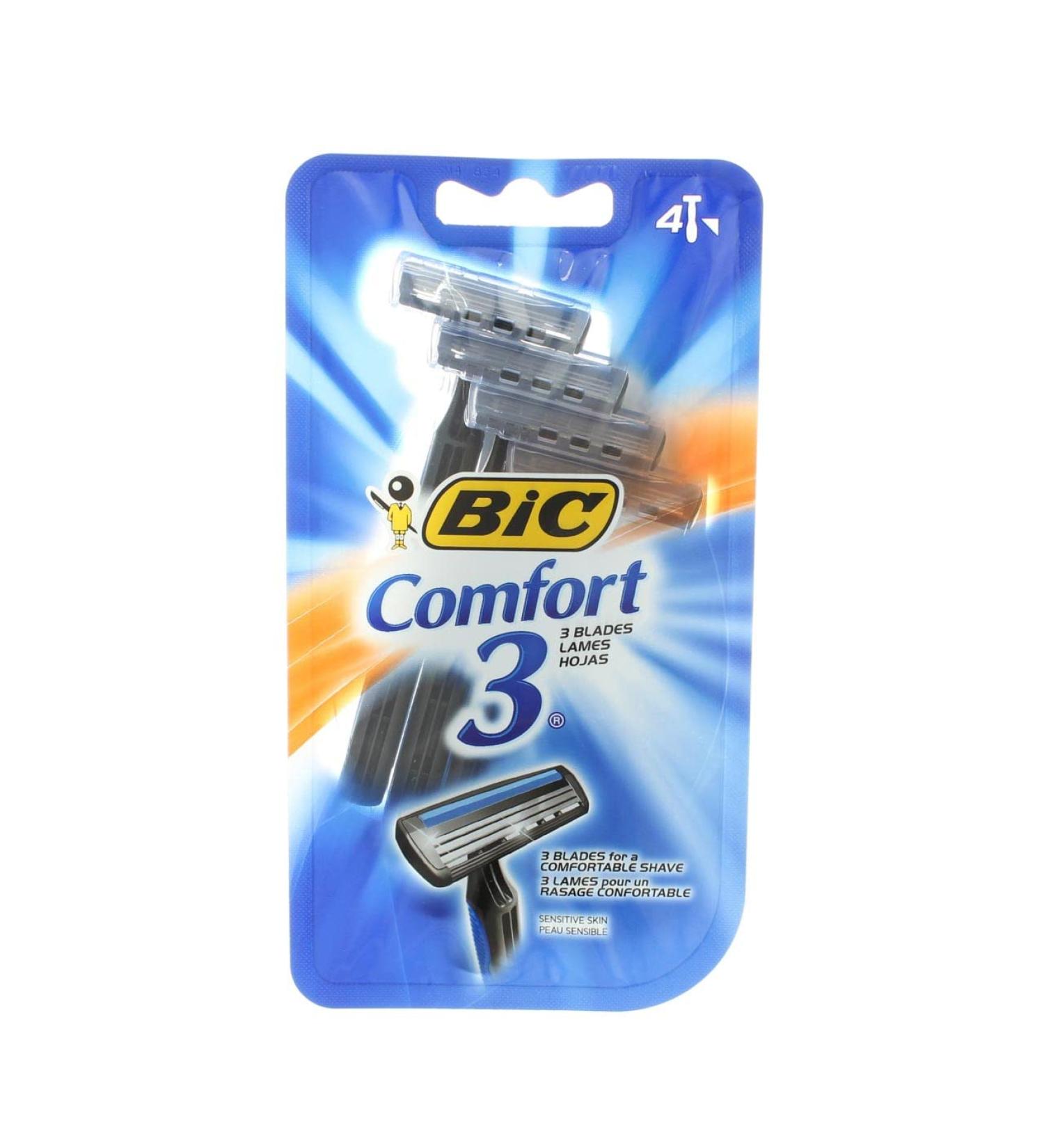 Buy Bic Comfort 3 Men's Razor 4PK - Smooth Shave Fast International Shipping - Buy Online on SooperMarket.com