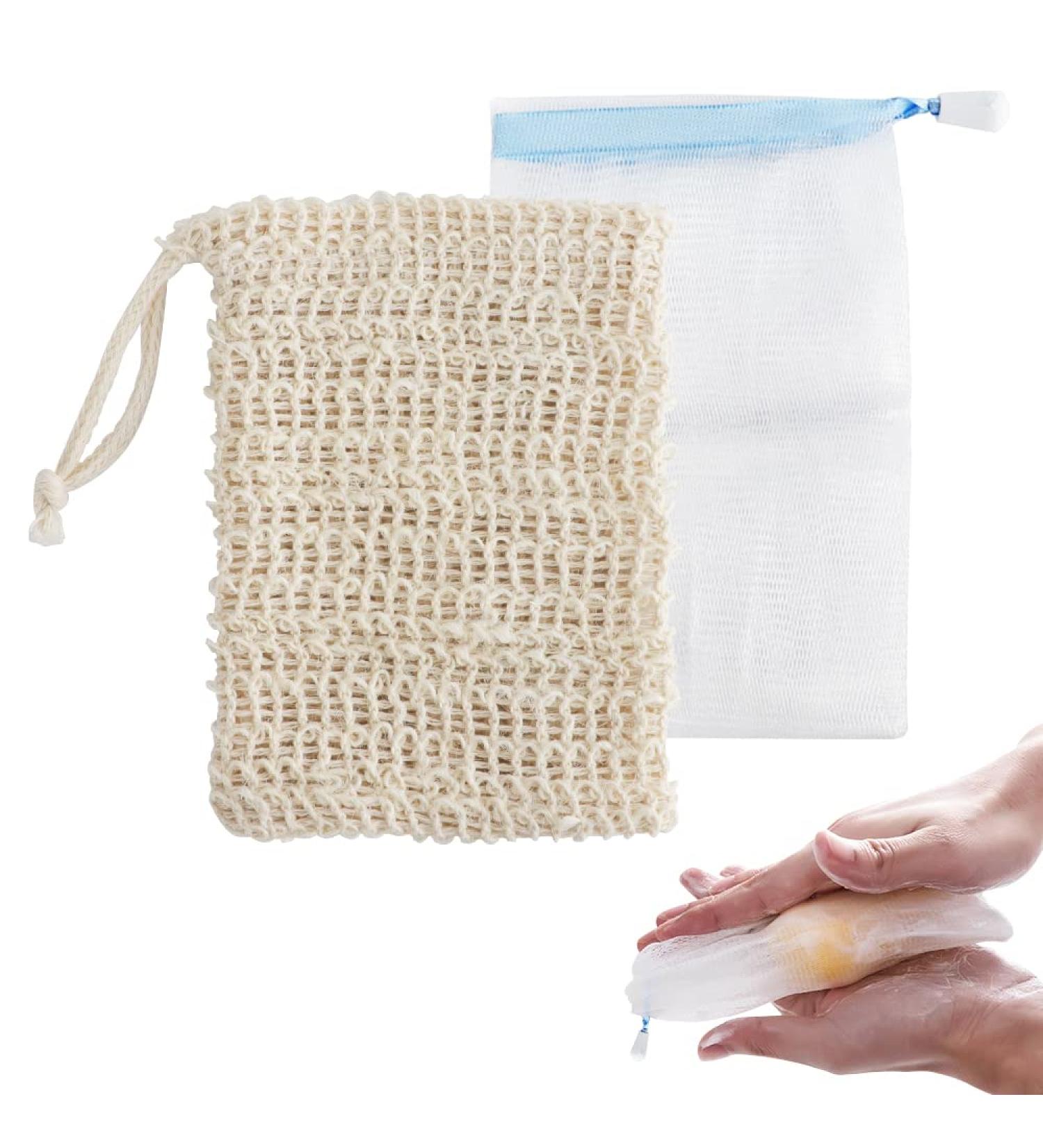 2 Pack Exfoliating Mesh Soap Saver Pouch for Body Cleansing - Buy Online on SooperMarket.com