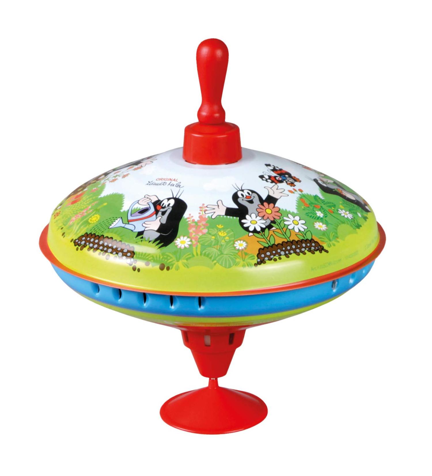 Lena Tin Toys 52249 - humming kite 19 cm The small mole metal gyroscope bedrock made of sheet metal classic pumping circle sheet metal scout with lace toy scouts for children from 18 months