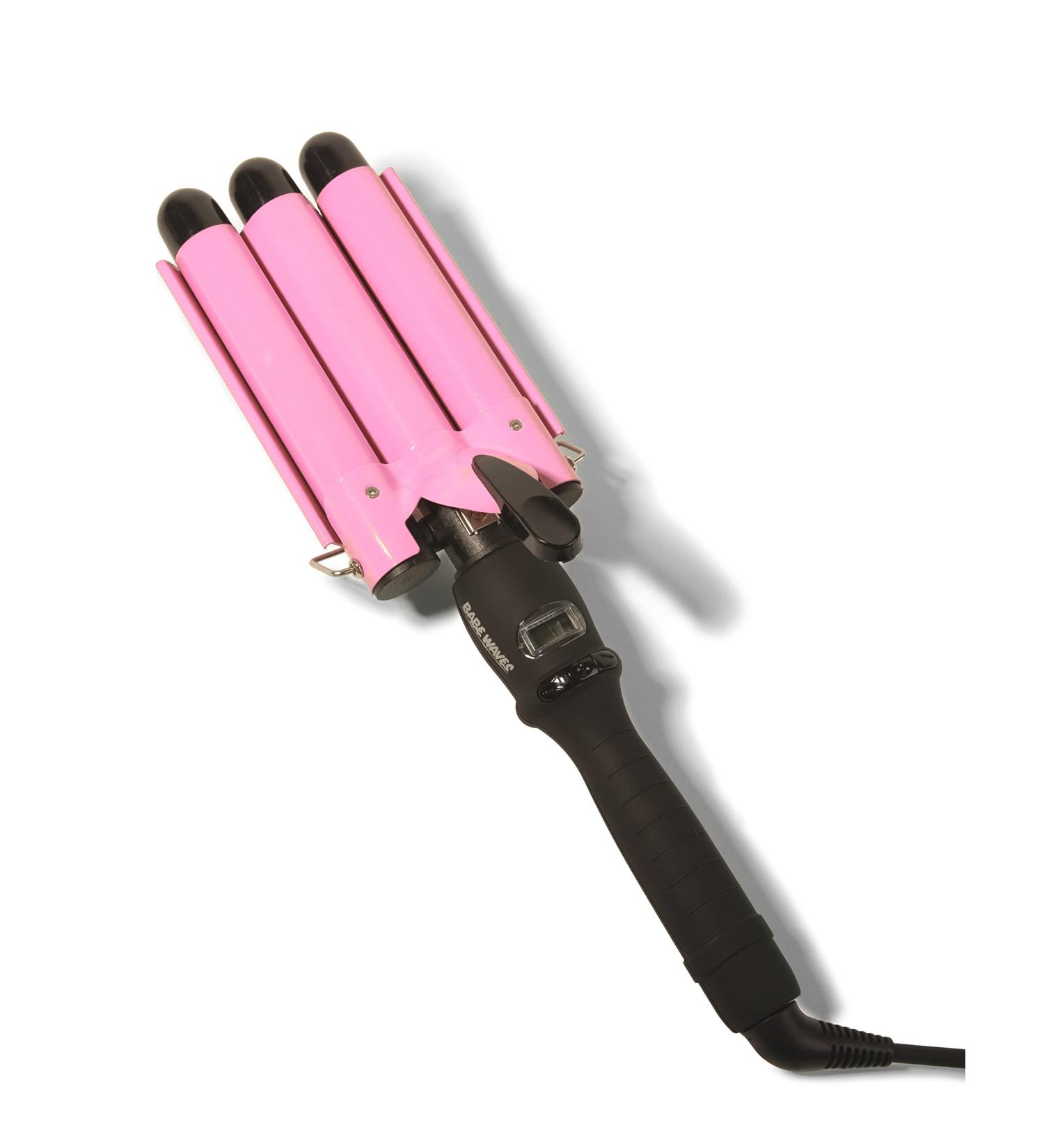Trademark Beauty Babe Waves 3 Barrel Curling Iron Hair Waver 1 Inch Quick Heat Adjustable Temperature Hair Curler Perfect Beach Waver Hair Styling Tools 25mm Standard Ceramic Wand Pink 3 Barrel (1 Inch) - Buy Online on SooperMarket.com