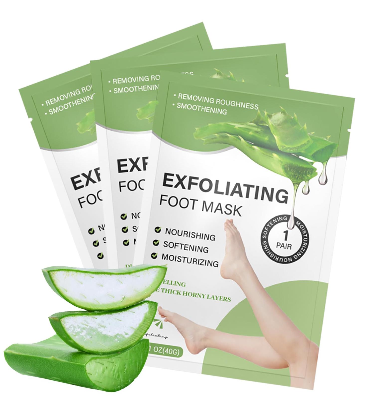 3 Pairs Foot Peel Mask Socks - Hydrating Foot Spa Treatment for Dry & Cracked Feet - Cornea Removal & Moisturizing Effects for Men & Women - Buy Online on SooperMarket.com