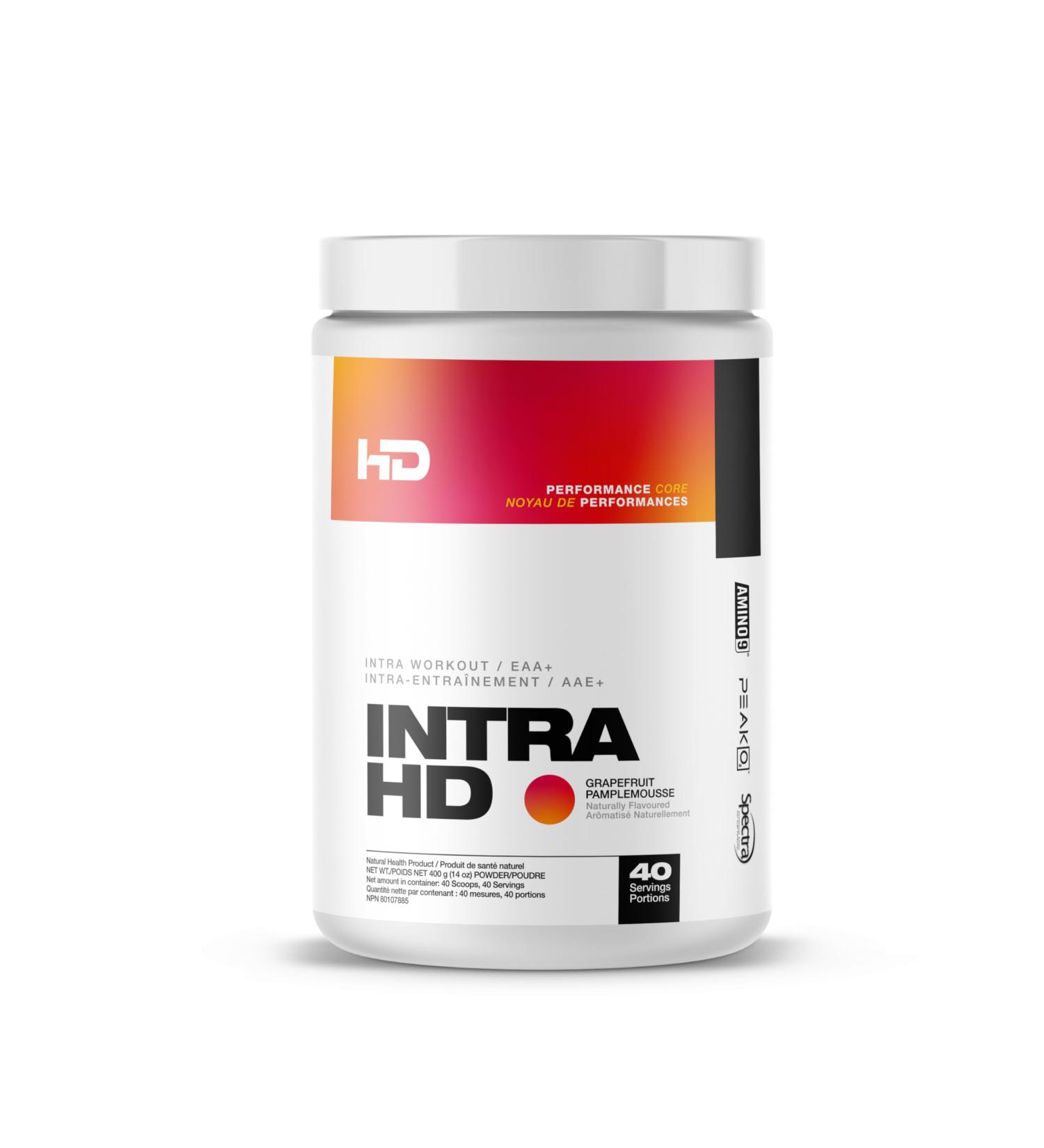 HD MUSCLE IntraHD Intra Workout EAA+ Powder | Increase Endurance Enhance Muscle Recovery Hydration Support | 10g EAAs 2g Taurine 1g Coconut Water Powder | 40 Servings (Grapefruit) Grapefruit 40 Servings
