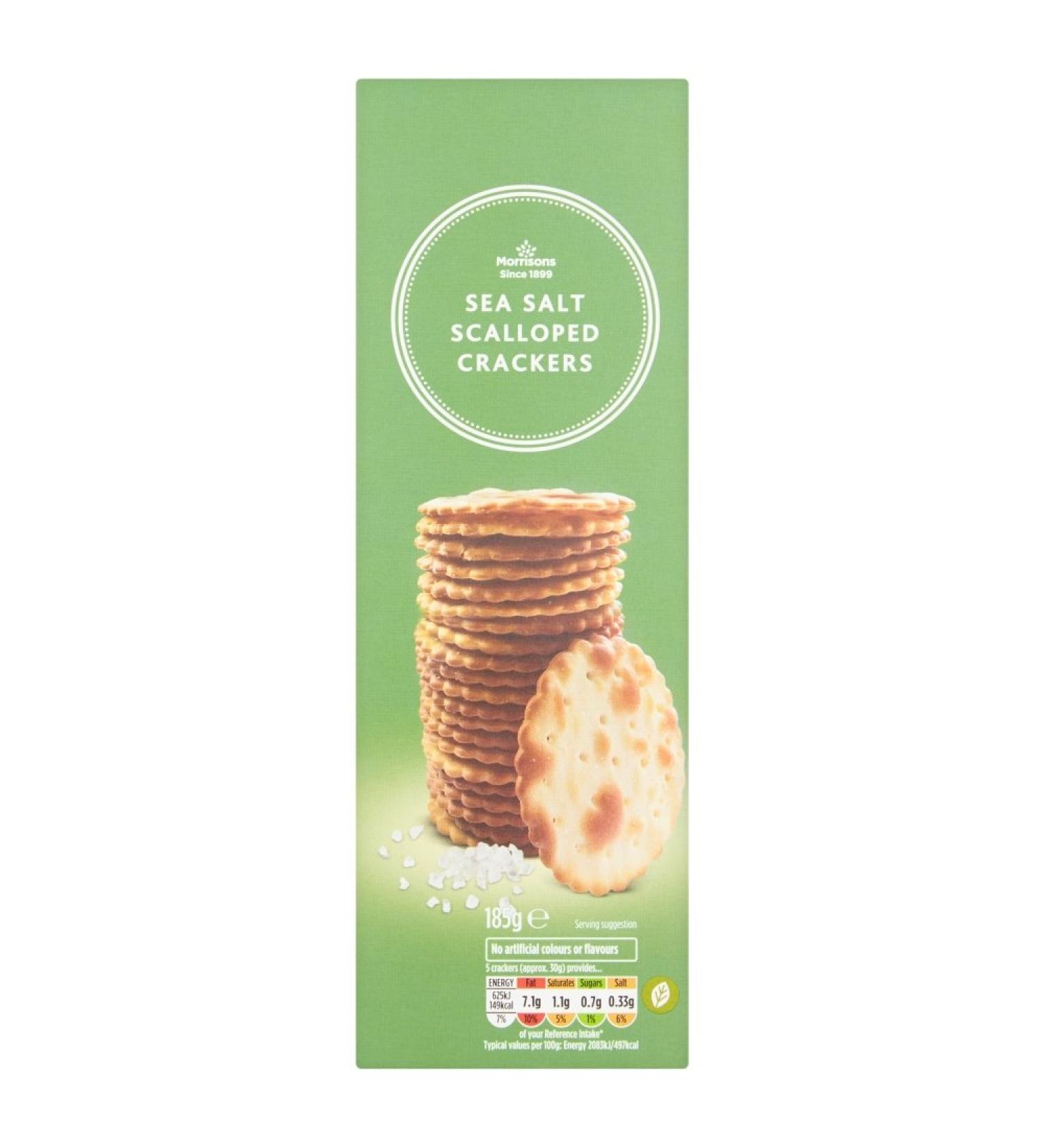 Morrisons Sea Salt Scalloped Crackers 185g