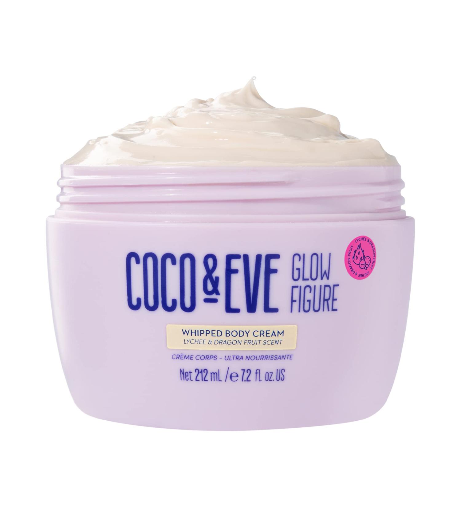 Coco & Eve Glow Figure Body Moisture Whip | Nourishing Lychee & Dragonfruit Moisturizer - 212 ml | Best Moisturizing Body Cream for All Skin Types - Buy Online on SooperMarket.com
