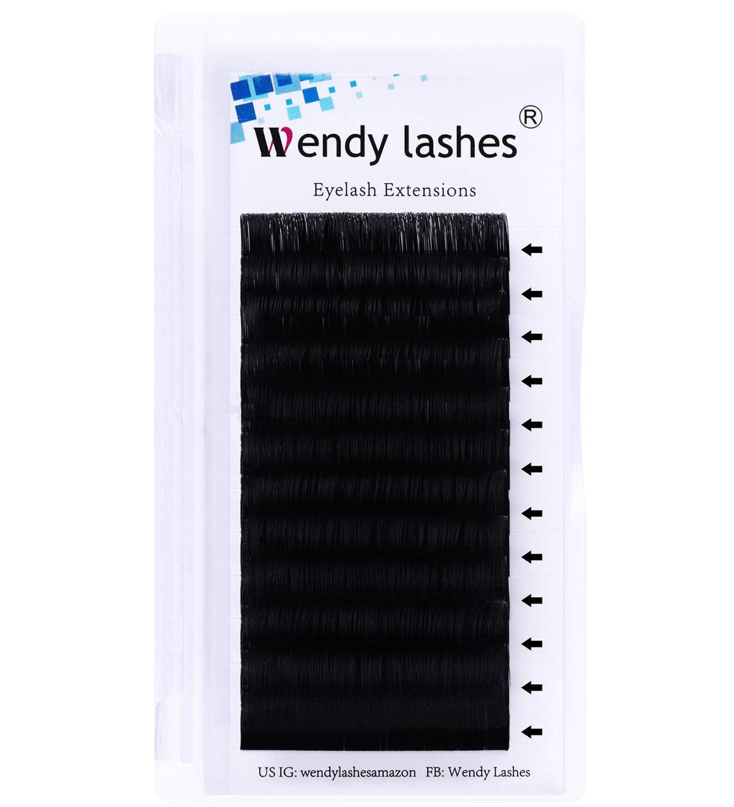 Eyelash Extensions D Curl 20-25mm | Silk Individual Lashes 0.20mm | Classic Extensions for Salon Use by WENDY LASHES - Buy Online on SooperMarket.com