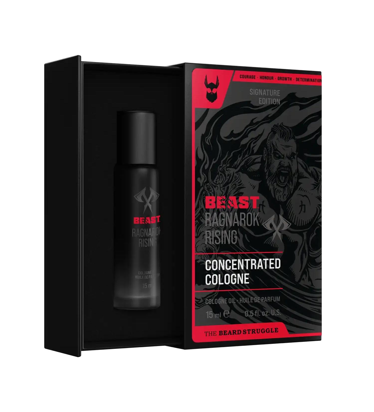 The Beast Line Cologne for Men by Beard Struggle - 6x Longer Than Traditional Colognes - Ragnarok Rising Eddie Hall Beast Line - Signature Edition - Mens Cologne 15 mL Glass Roller Bottle - Buy Online on SooperMarket.com