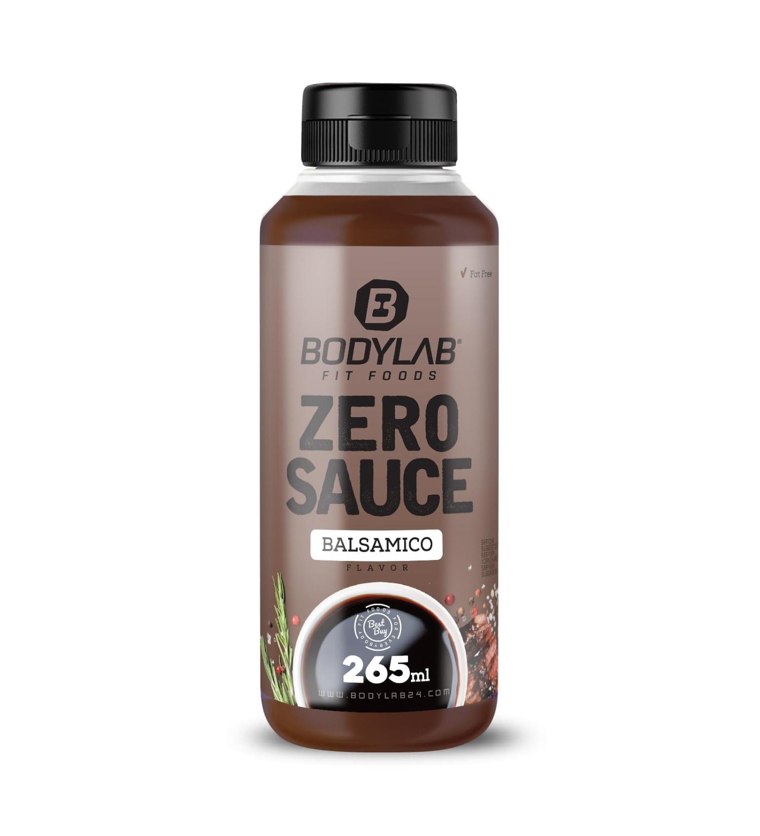 BODYLAB24 Zero Sauce Balsamico 265ml - Low-Calorie Fat & Sugar Reduced Dressing | Perfect for Healthier Dishes | Ideal for Every Diet - Buy Online on SooperMarket.com