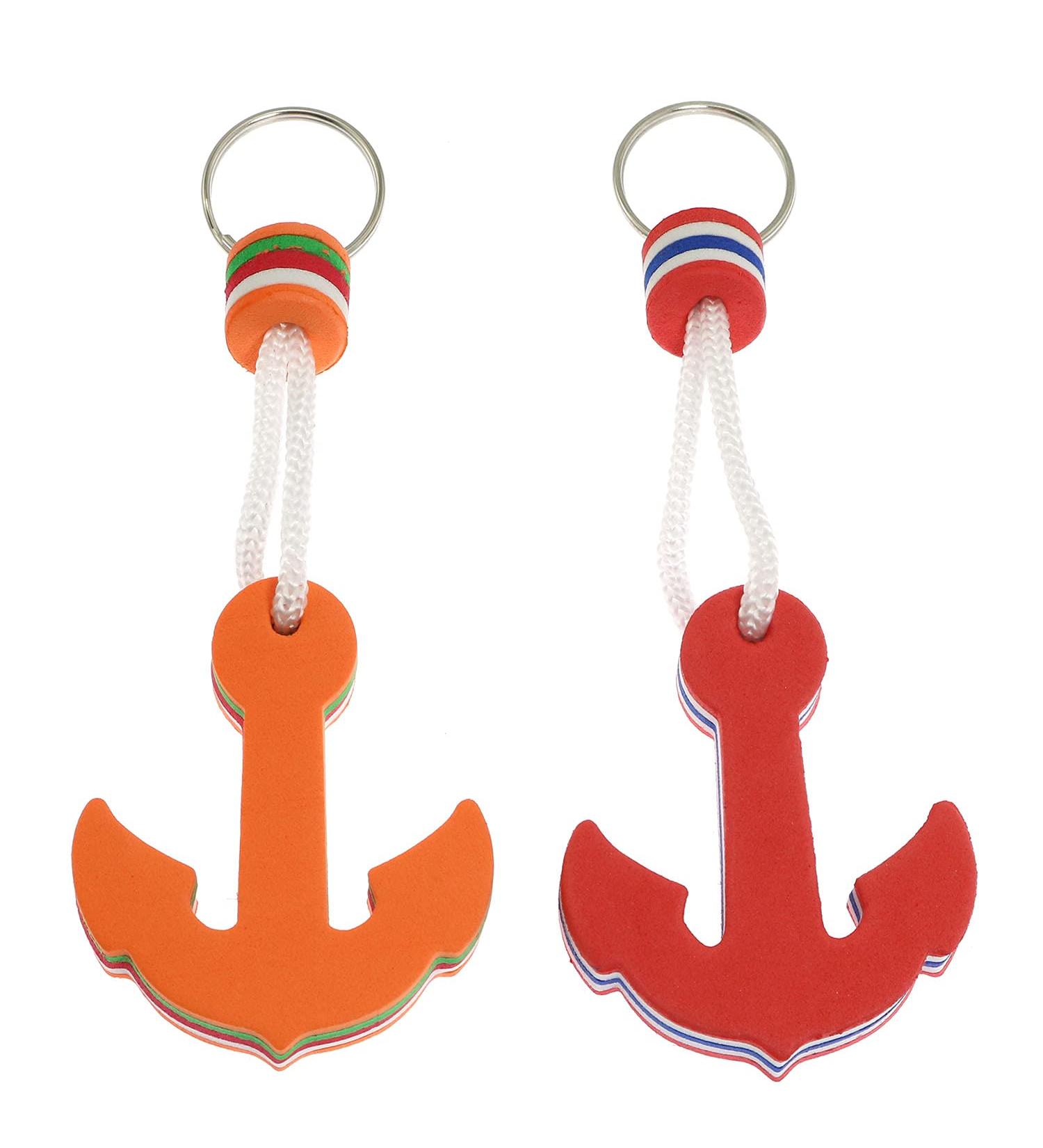 ZRM&E 2pcs Anchor Floating Key Chains for Boats Fishing Sailing Water Sports (Orange Red) - Buy Online on SooperMarket.com