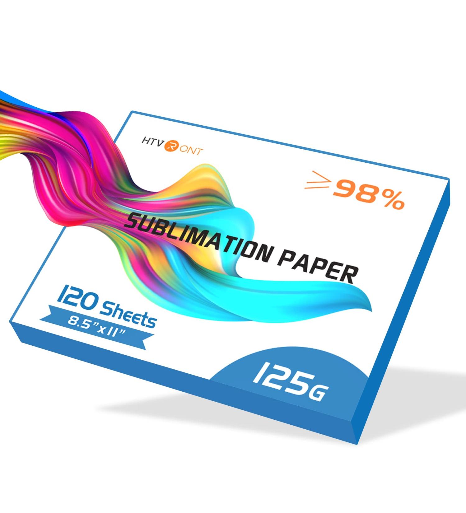 HTVRONT Sublimation Paper 8.5 x 11 Inch - 120 Sheets | Ideal for T-shirts, Tumblers, and Mugs - Buy Online on SooperMarket.com