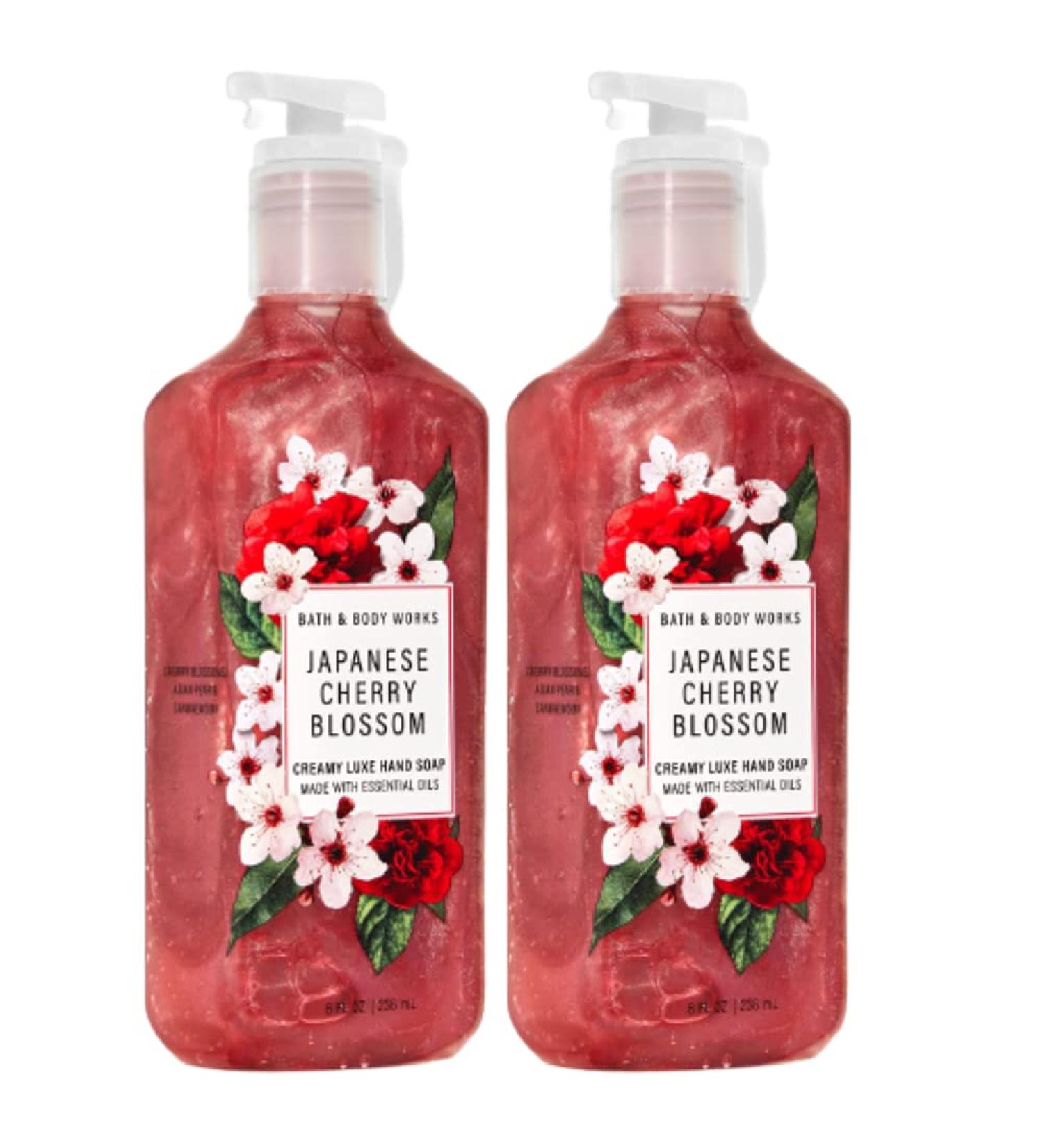 Bath and Body Works Japanese Cherry Blossom Hand Soap 2 Pack - 8 Oz. Creamy Luxe Formula - Buy Online on SooperMarket.com