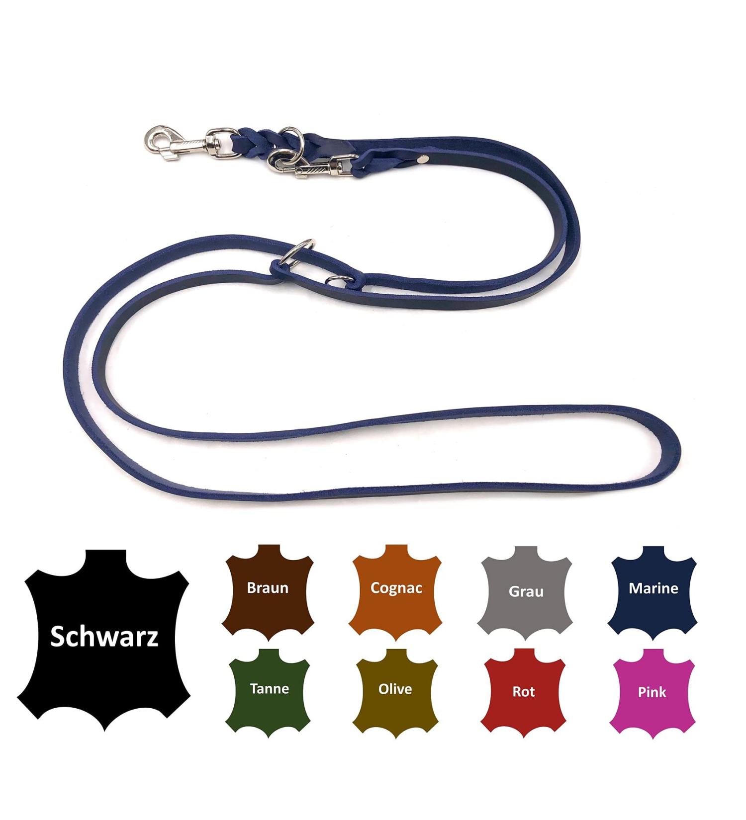 Buy Adjustable Dog Liner for Small & Large Dogs | 2m Double Linen Leash - Navy Blue - Buy Online on SooperMarket.com