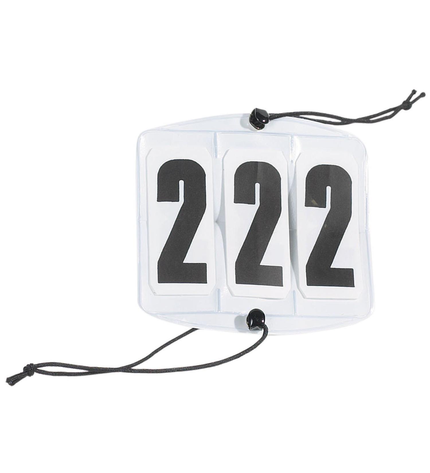 BUSSE start numbers ROUND 3-digit rubber band white