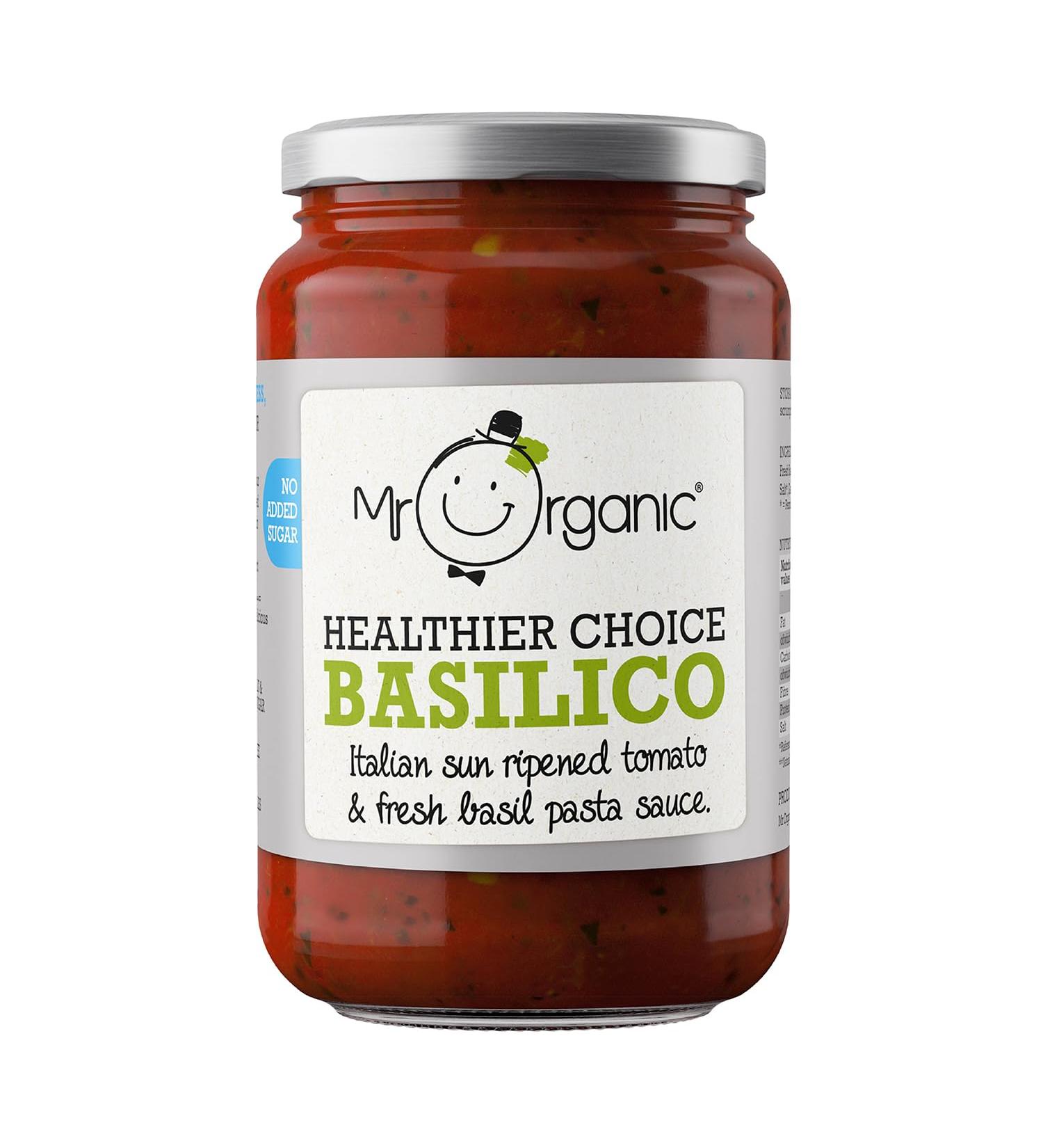 Mr Organic Basilico 660g Jar - Non GMO, Preservative Free, Gluten Free & Vegan - Made with Italian Tomatoes, Herbs & Spices - 1 Count - Buy Online on SooperMarket.com