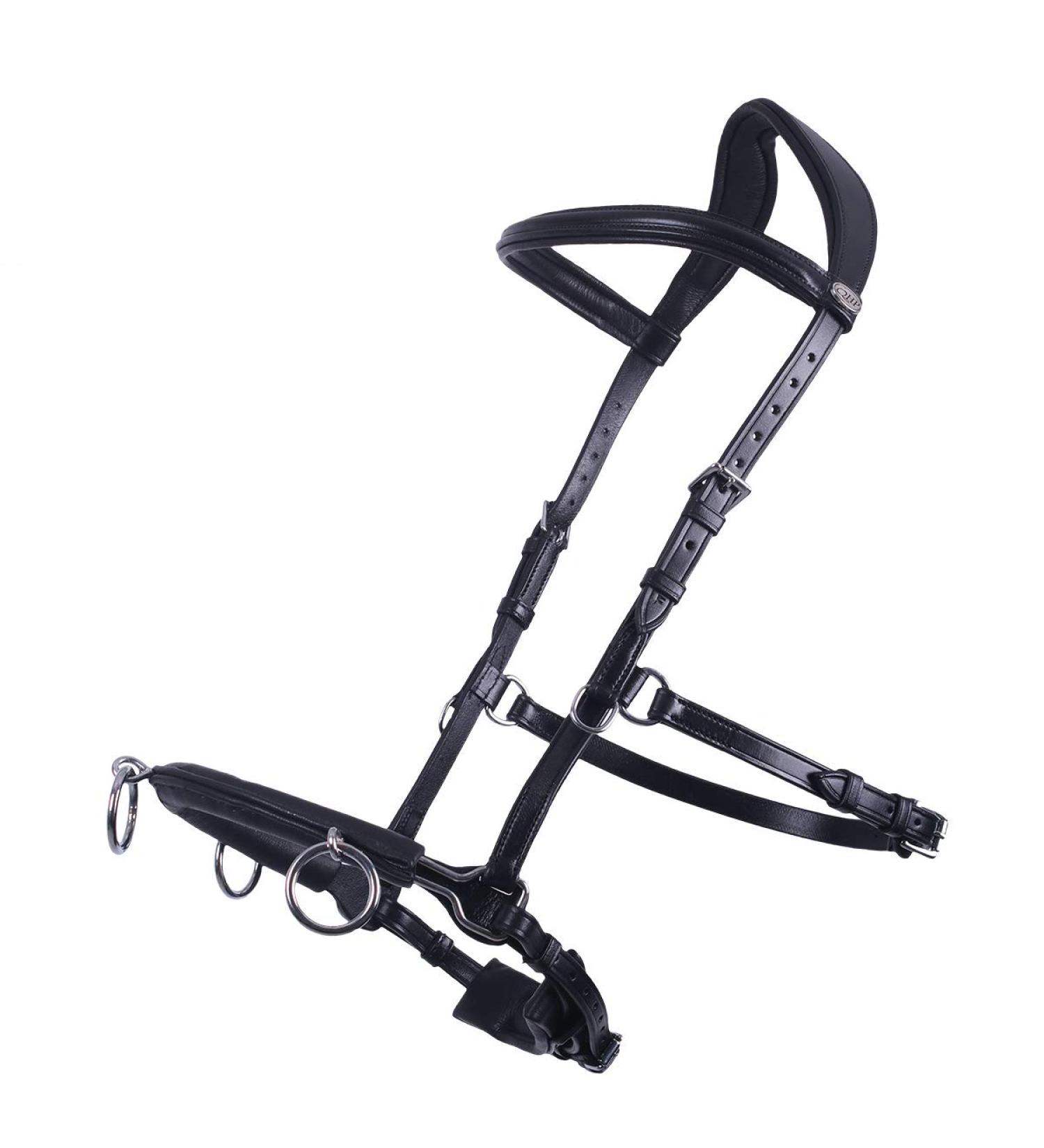 QHP Cavesson Leather Size:WB Color QHP:black WB black