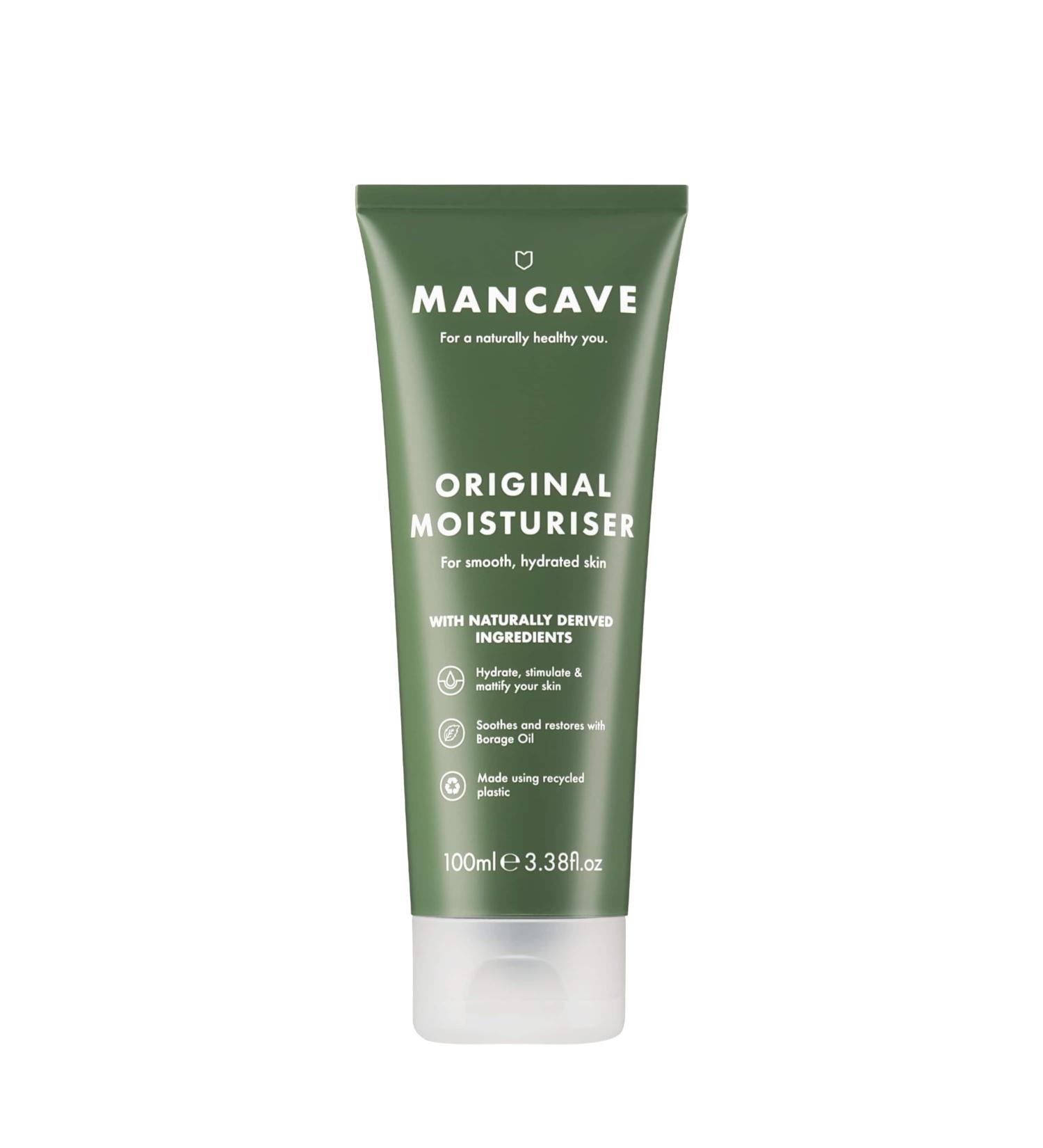 ManCave Natural Caffeine Moisturiser 100ml Helps Reduce Signs of Fatigue with UV Absorbers Suitable for all Skin Types Dermatologically Tested Vegan Made in England Single Pack - Buy Online on SooperMarket.com