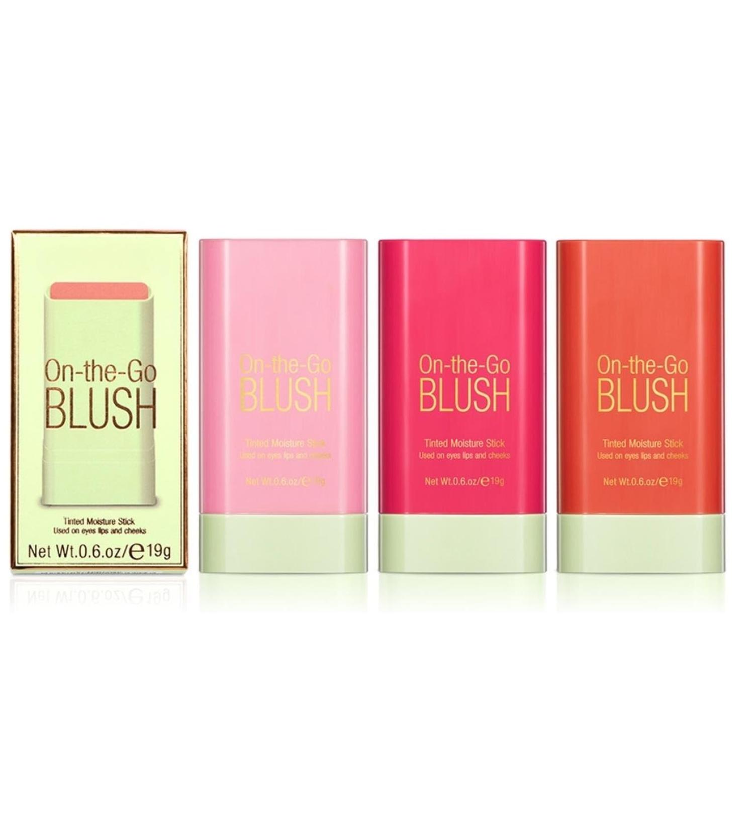 Lovelycat On-the-Go Makeup Blush Stick Tinted Moisture Stick Shadow Lips Cheek Blusher Creamy Makeup Long Lasting Natural Nude Makeup for All Skin (3PC) - Buy Online on SooperMarket.com