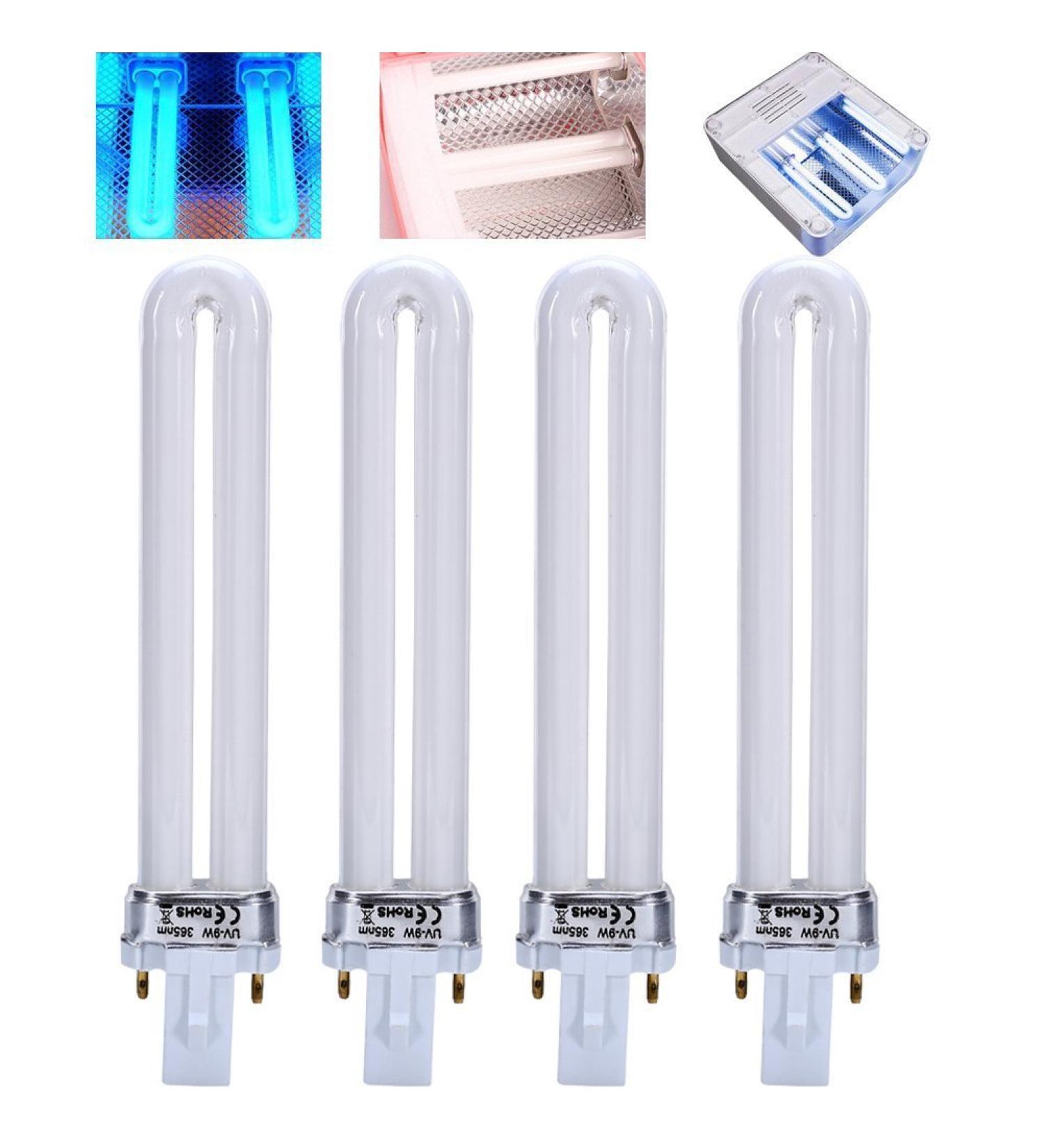 4 Pack 9W LED UV Tube 365nm Replacement Bulbs for Nail Art Dryer Lamp - Buy Online on SooperMarket.com