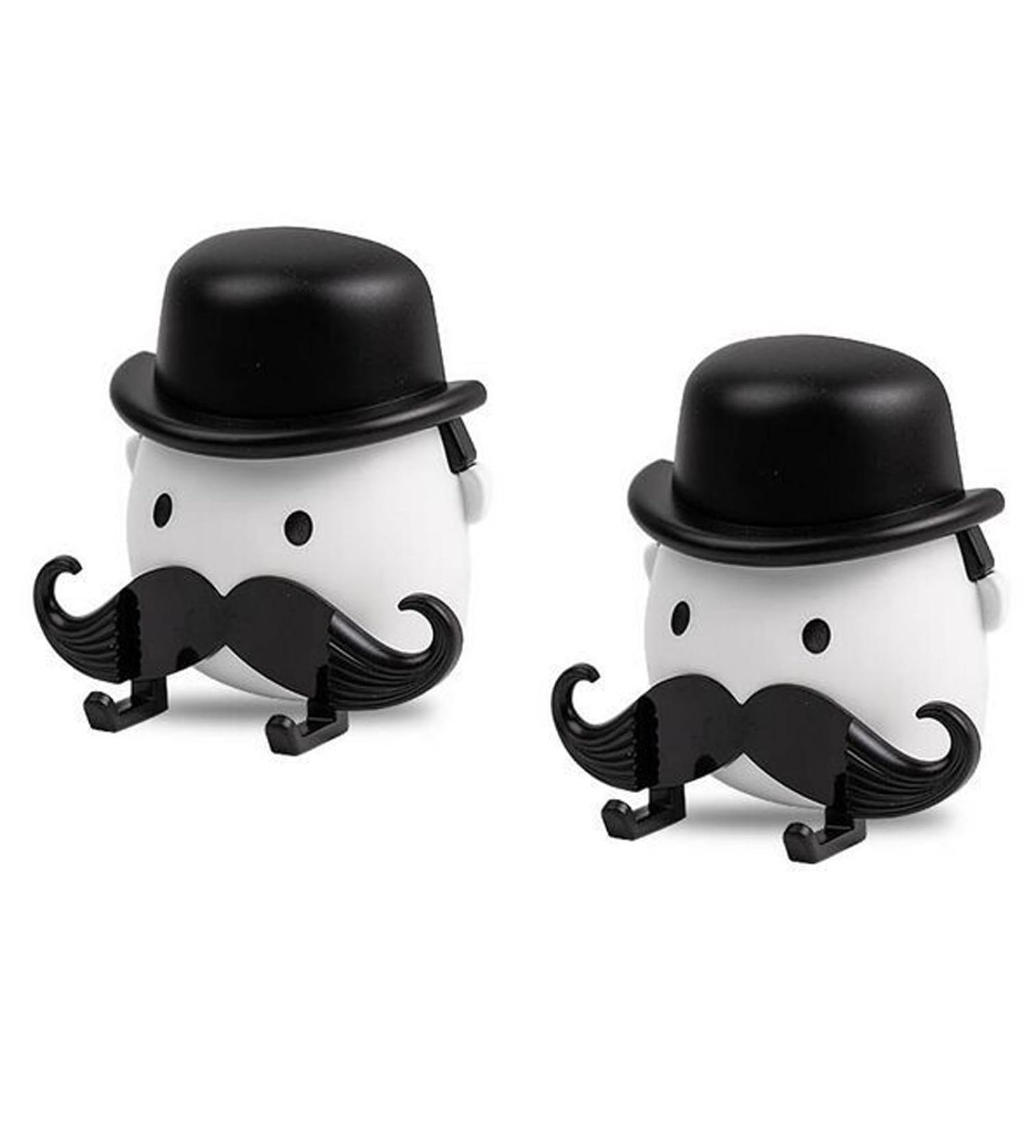 Chenri 2-Piece Beard-Shaped Razor Holder | Funny Suction Cup Design | Creative No-Drill Waterproof Hook for Bathroom & Kitchen - Buy Online on SooperMarket.com